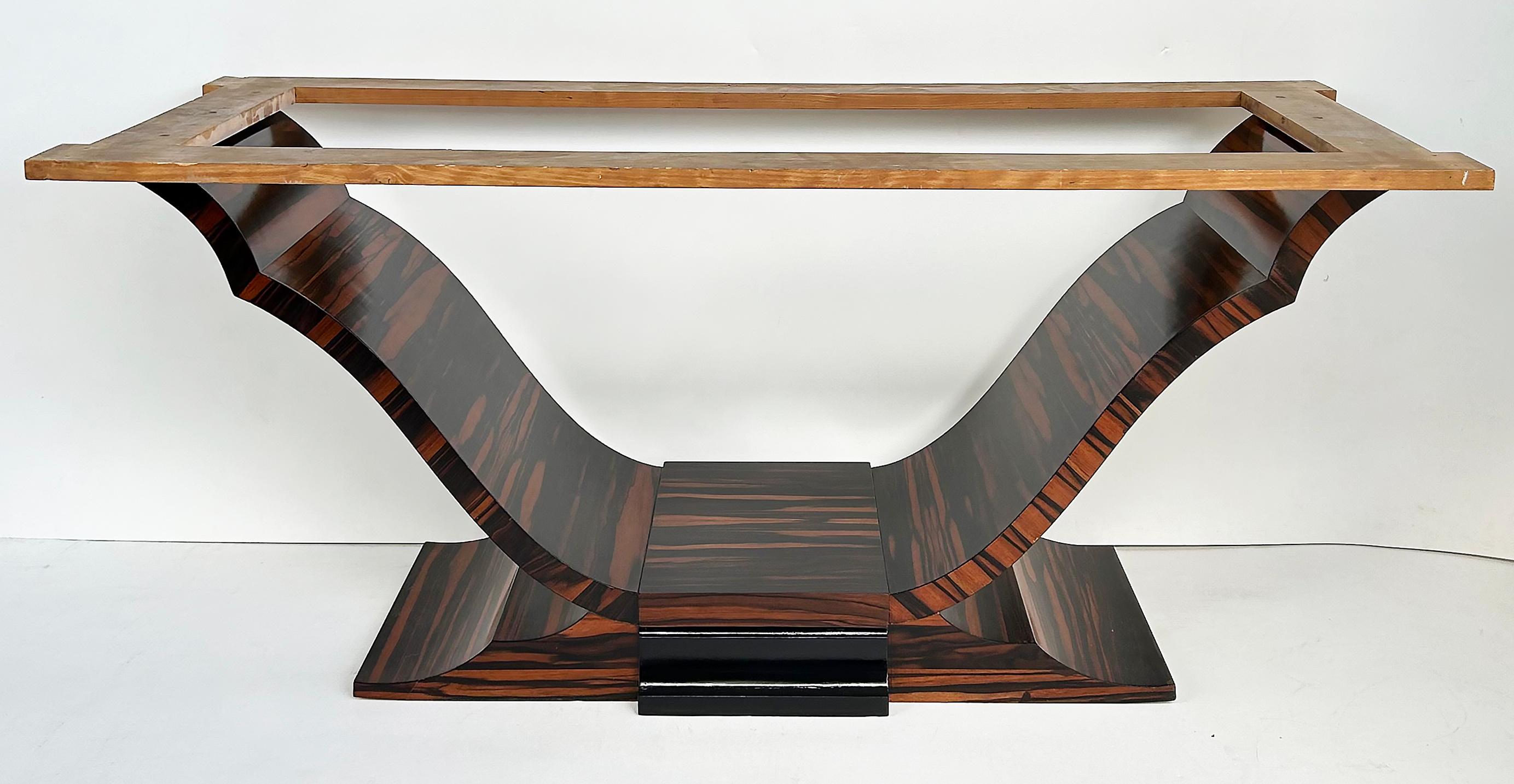 Dakota Jackson Style Macassar Ebony Dining Table, Art Deco Style, Refinished For Sale 7