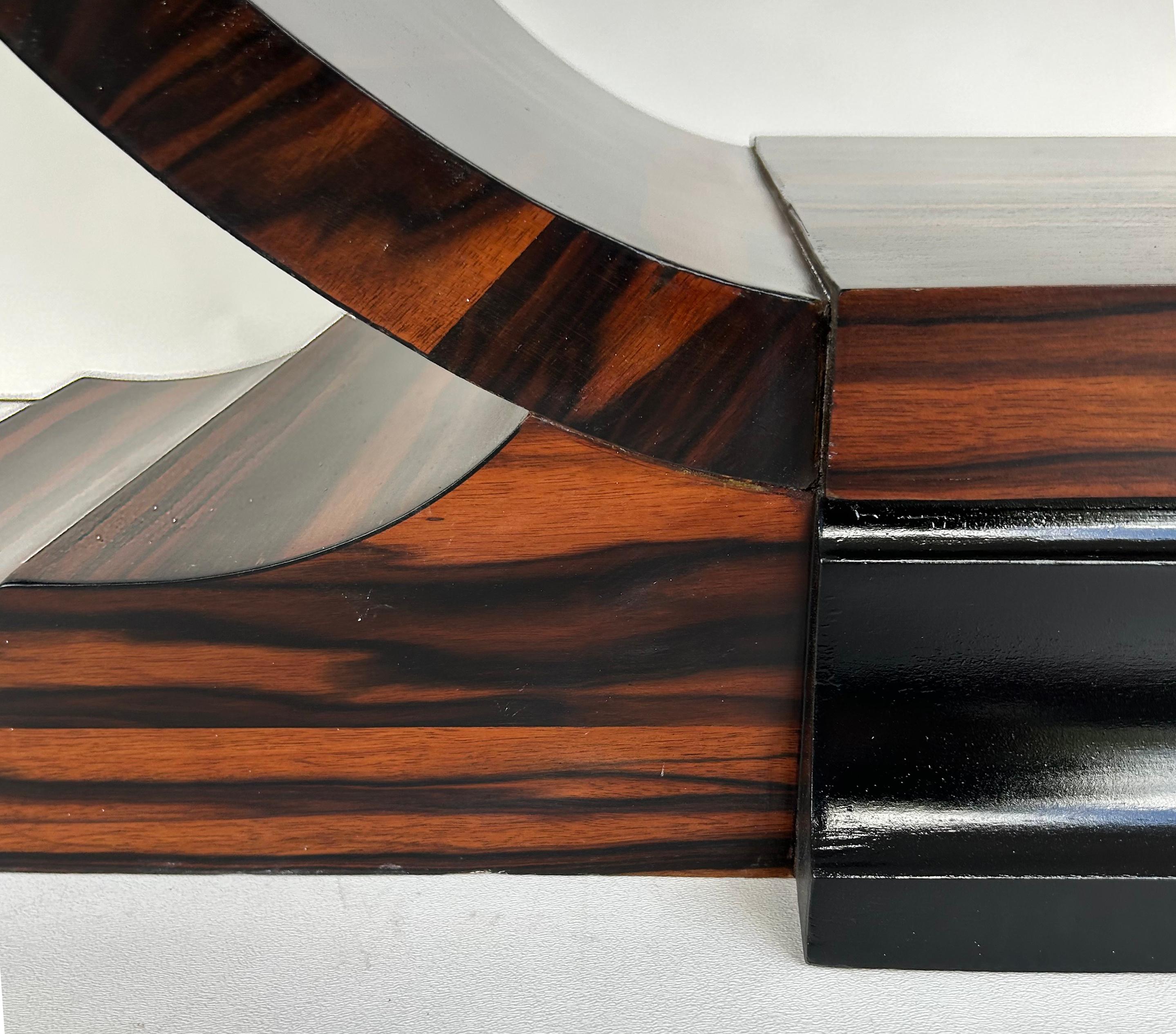 20th Century Dakota Jackson Style Macassar Ebony Dining Table, Art Deco Style, Refinished For Sale