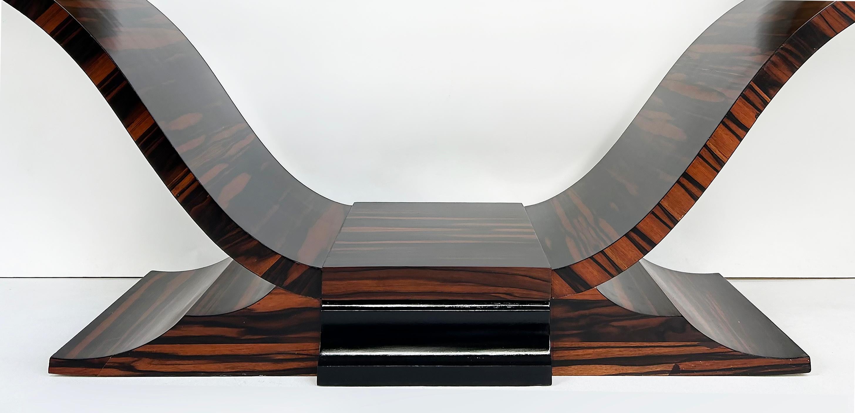 Dakota Jackson Style Macassar Ebony Dining Table, Art Deco Style, Refinished For Sale 2