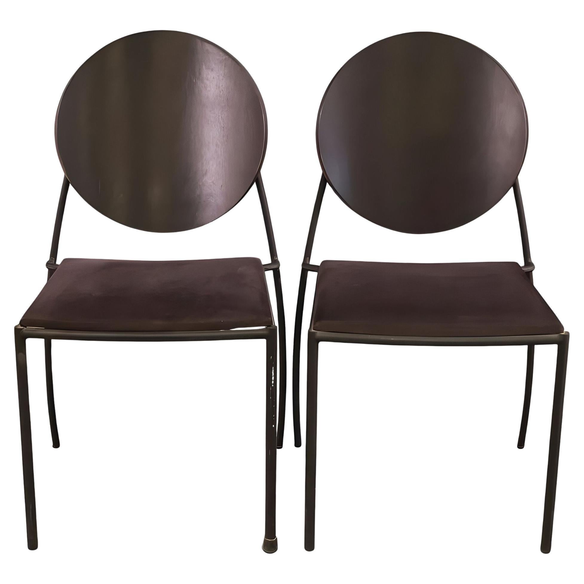 Dakota Jackson Memphis style "Vik-Ter" Side Chair, Pair