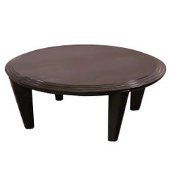 Table basse ronde Honduran "Ocean" en acajou de Dakota Jackson