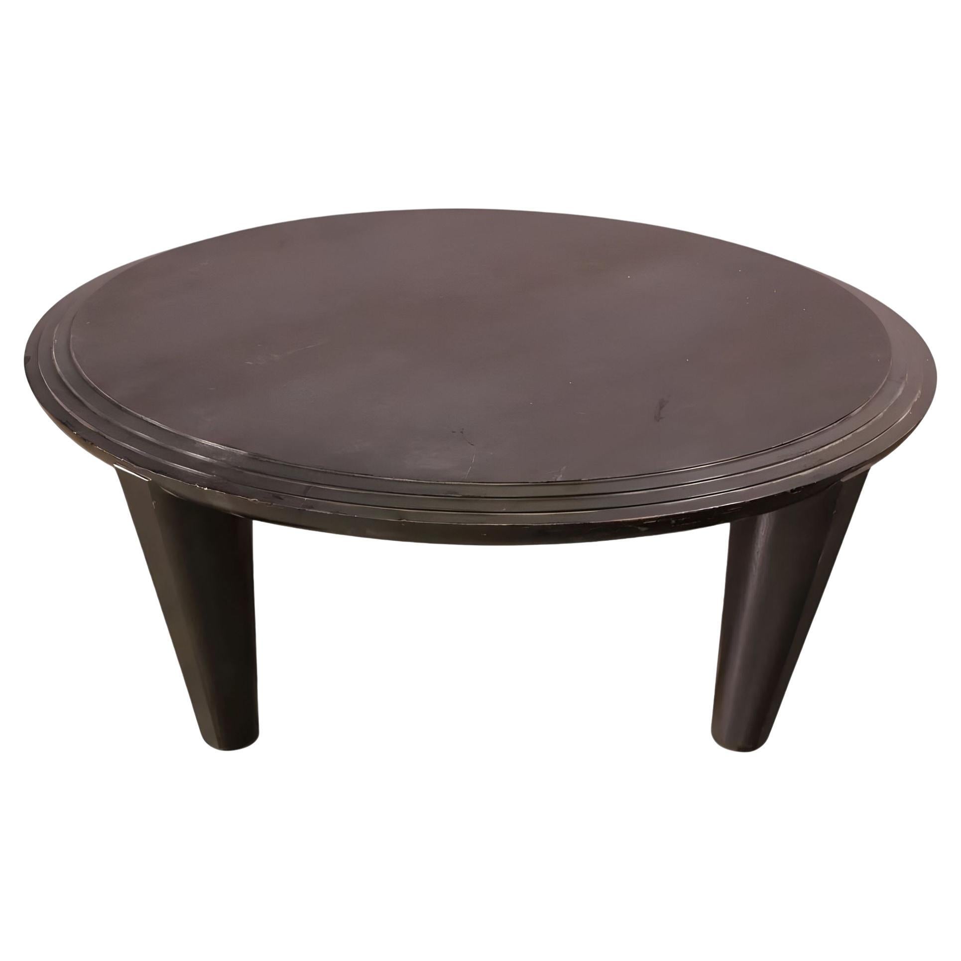 Runder Honduran-Mahagoni-Couchtisch „Ocean“ von Dakota Jackson im Angebot