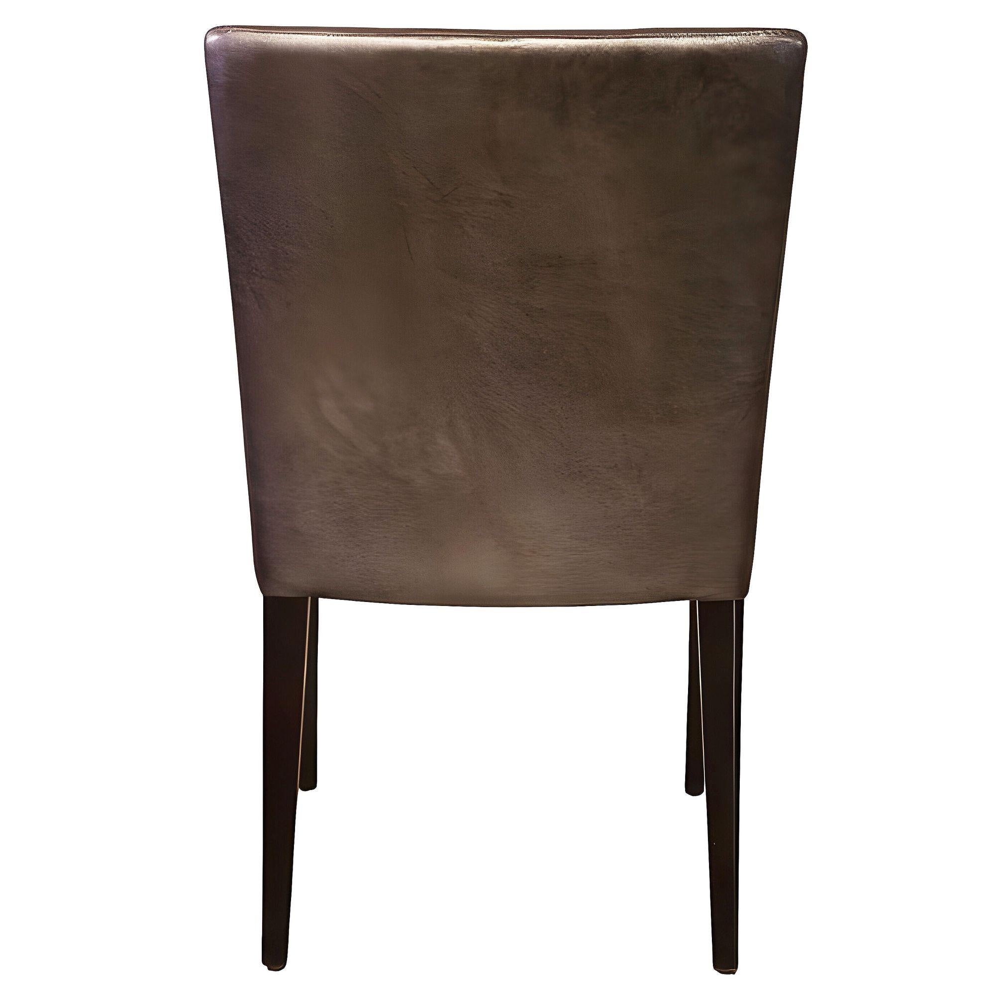 Dakota Jackson Pull Up Leather Side Chair In Excellent Condition For Sale In Van Nuys, CA