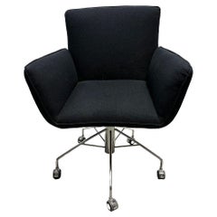 Chaise de bureau pivotante « Scatter » Dakota Jackson en acier poli et chrome