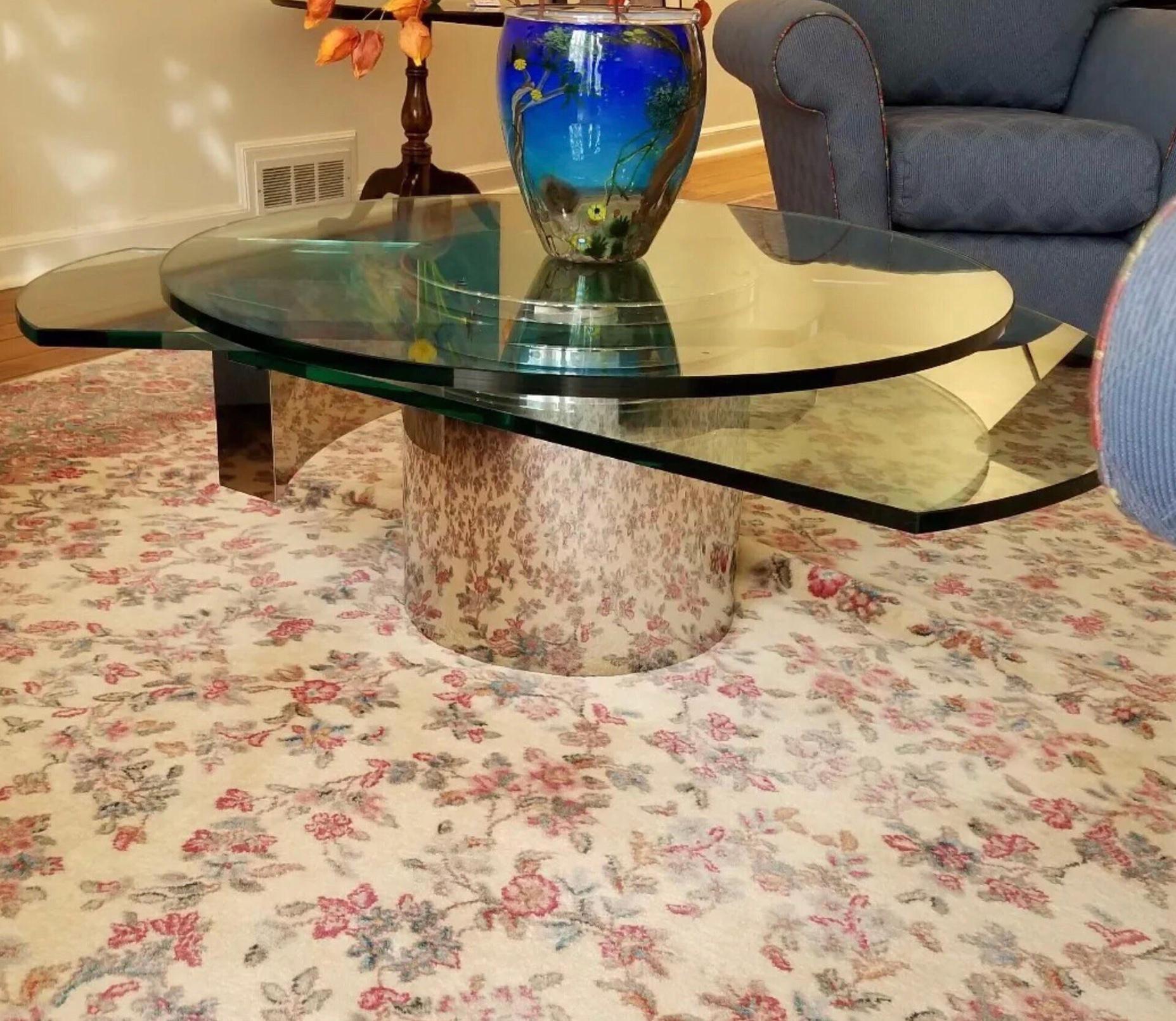 American Post-Modern Dakota Jackson Self-Winding Coffee Table Chrome 1978 Vintage Chrome