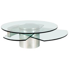 Dakota Jackson Self-Winding Glass Coffee Table