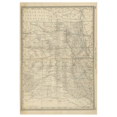 Dakota Territory Railroad Map 1888 – Rand McNally Antique Lithograph