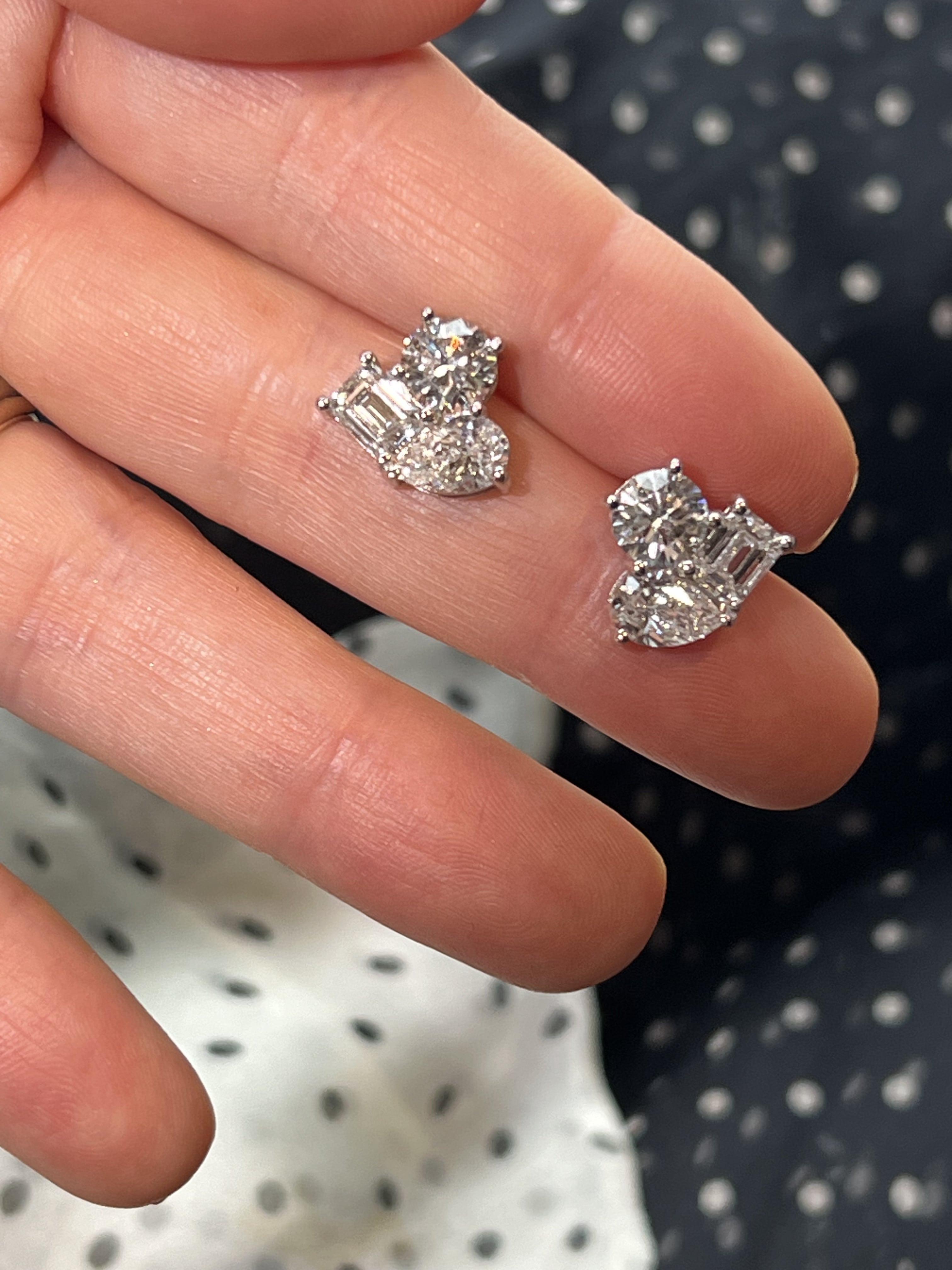 Dakotas Diamant-Ohrringe im Zustand „Neu“ im Angebot in Los Angeles, CA