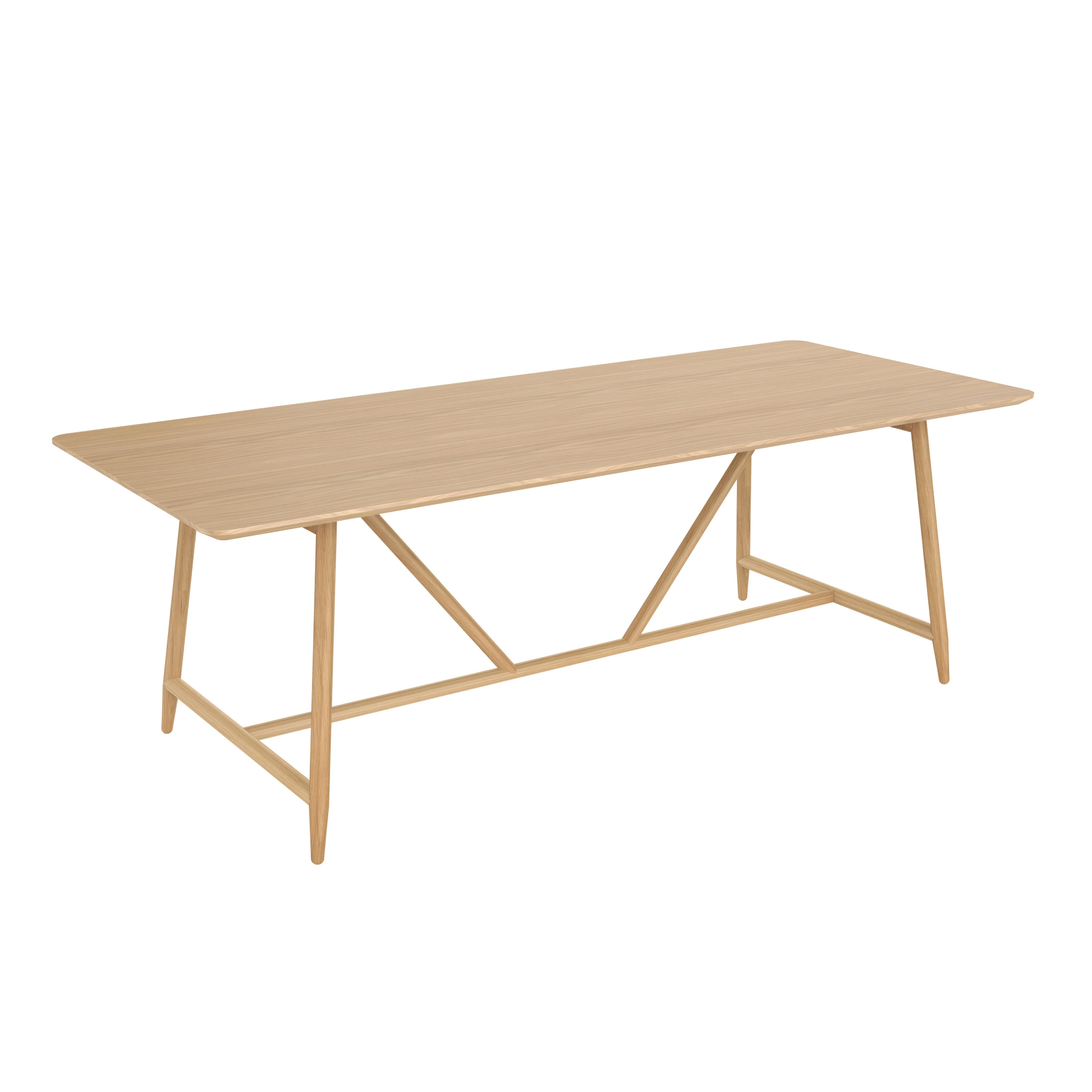 Hand-Crafted Dal Dining Table, Contemporary Modern Minimalist Wooden Black Brushed Oak For Sale