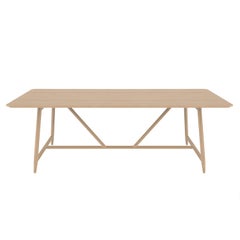Dal Dining Table, Contemporary Modern Minimalist Wooden Oak
