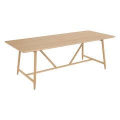 Table de salle à manger Dal, chêne en chêne moderne contemporain et minimaliste