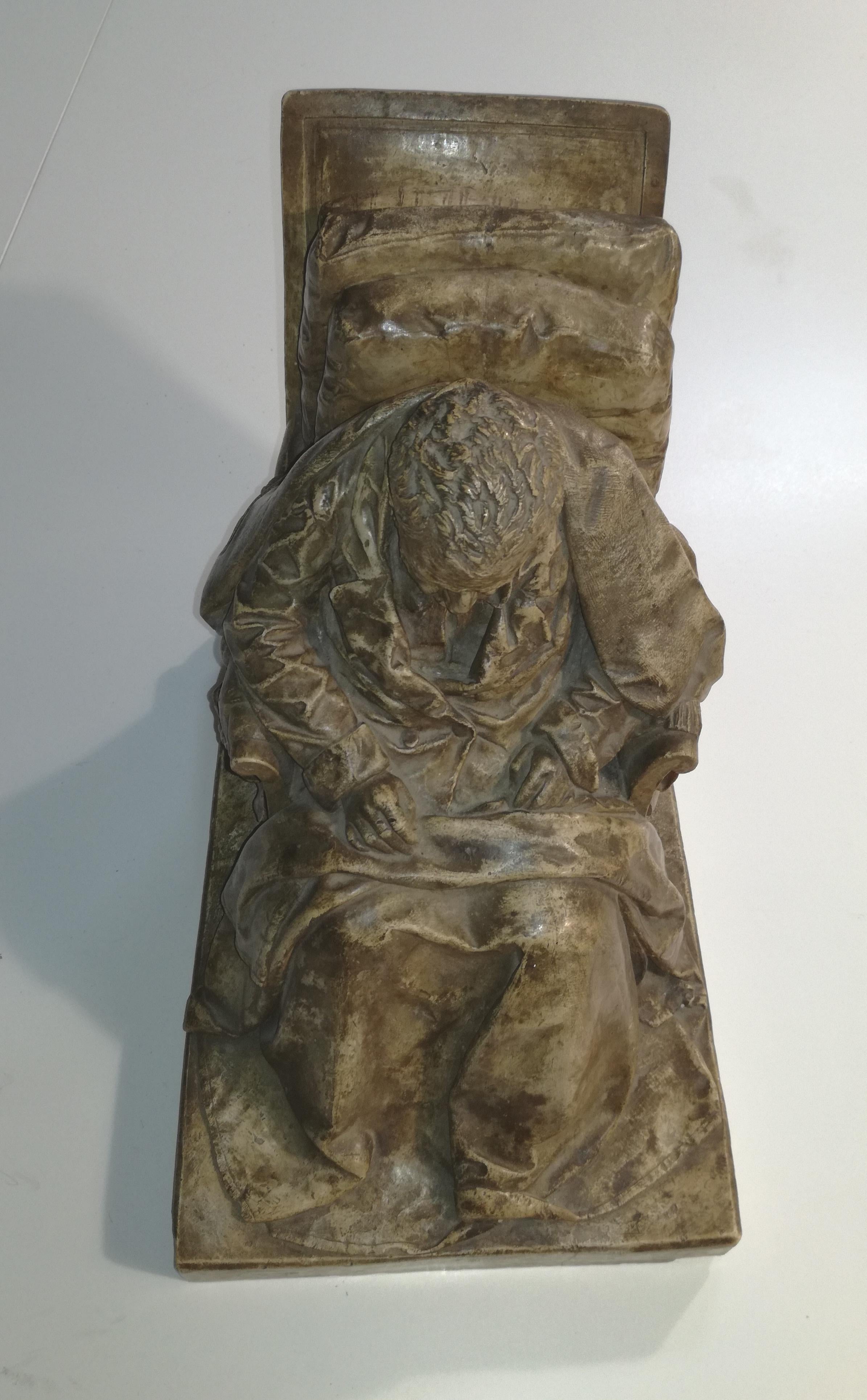 Nach dem Modell von Pompeo Marchesi - Skulptur, Sitzendes Männerporträt (Ariodante) - im Angebot 2