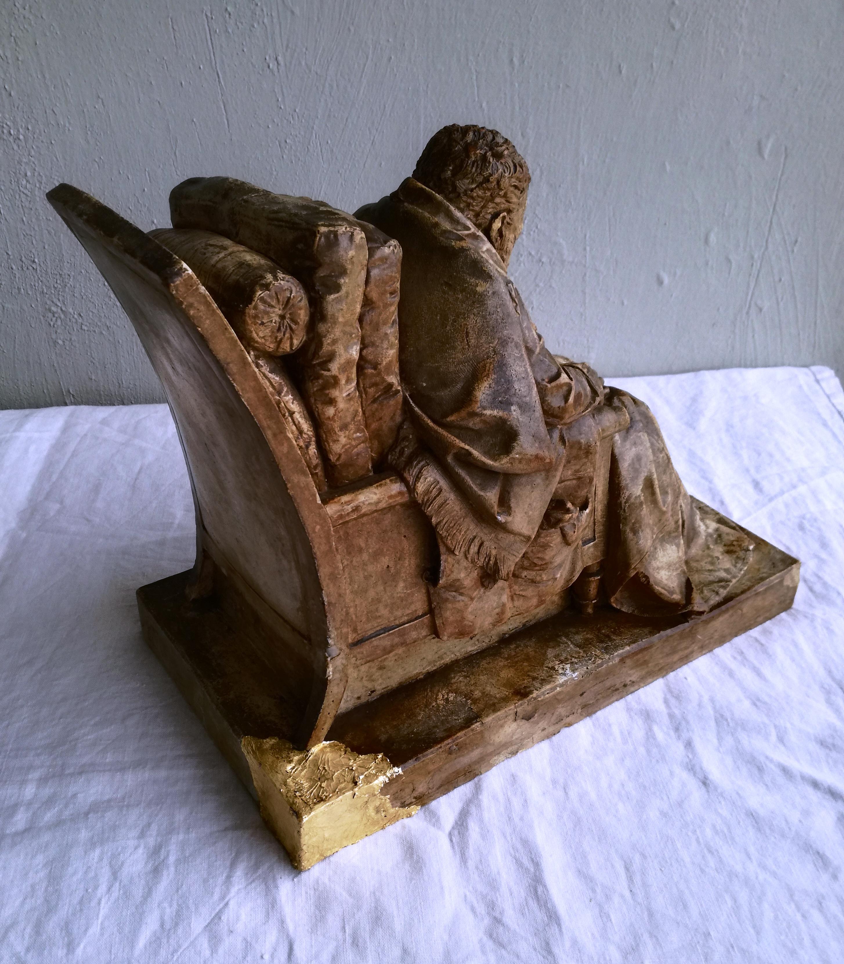From the model of Pompeo Marchesi - Sculpture, Sitting Manly Portrait (Ariodante) - For Sale 5