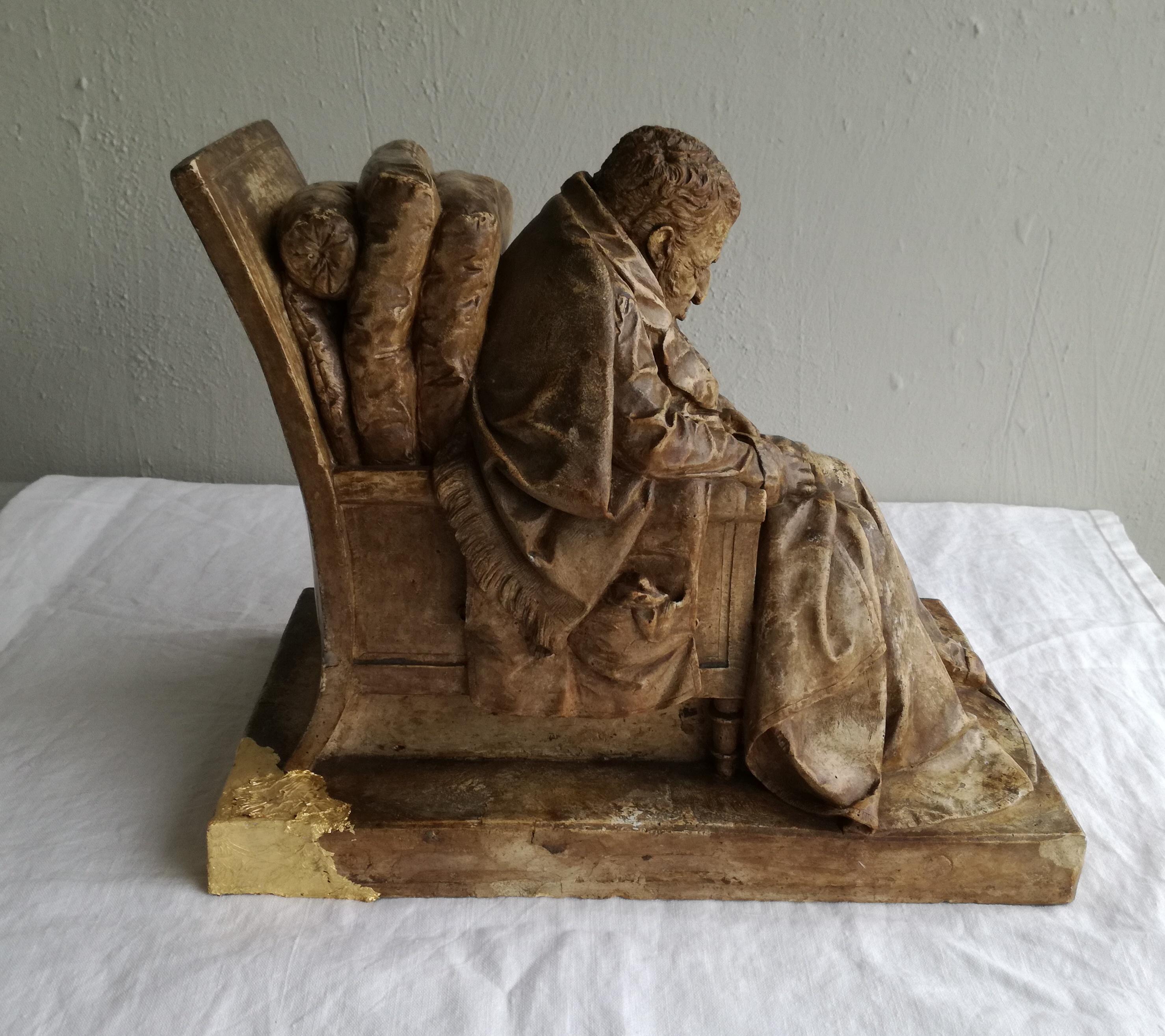 From the model of Pompeo Marchesi - Sculpture, Sitting Manly Portrait (Ariodante) - For Sale 7