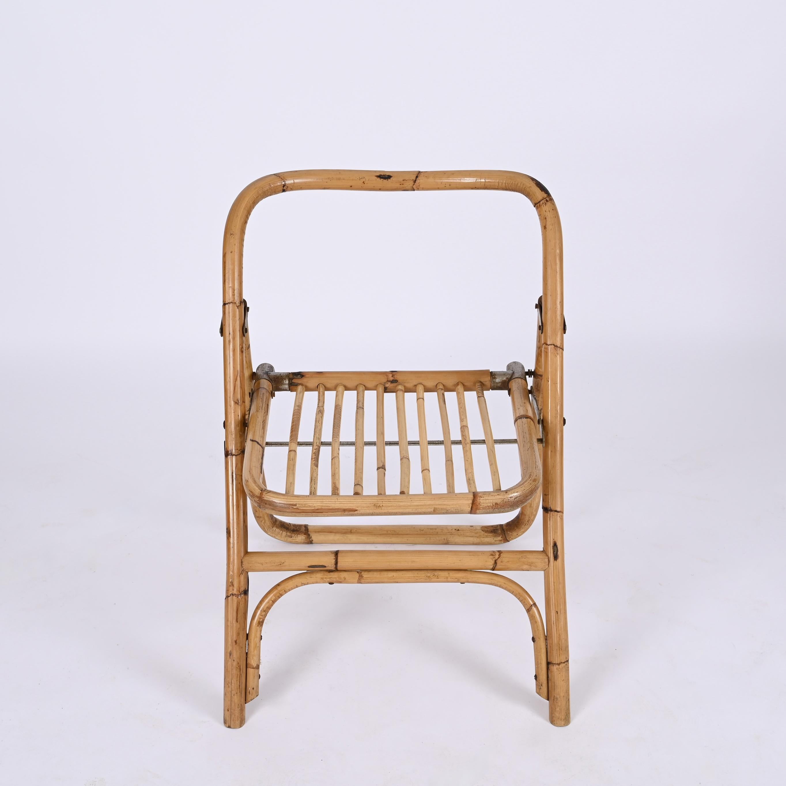 Dal Vera Bamboo Folding Chairs, Italy, 1960s For Sale 4