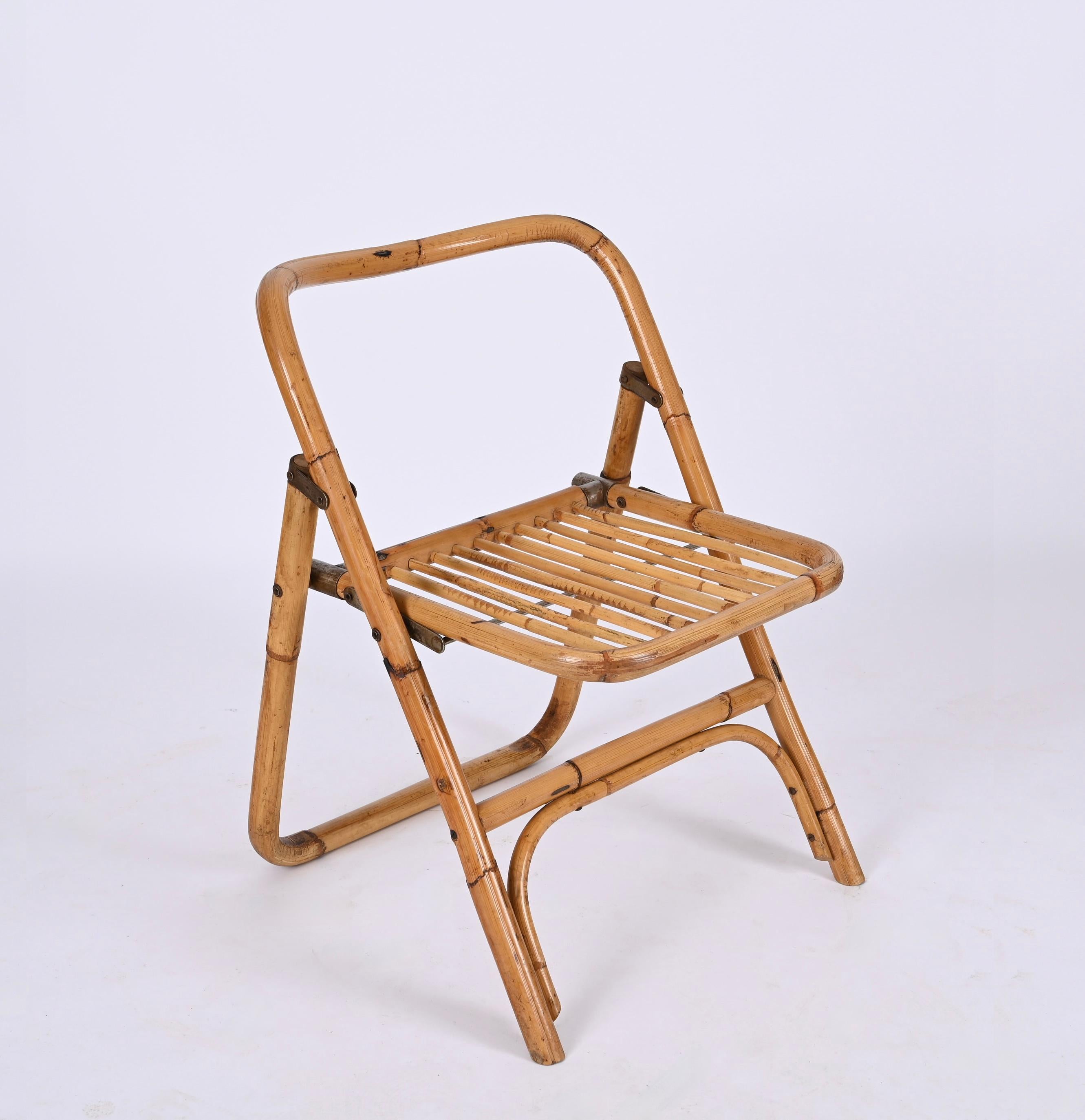 Dal Vera Bamboo Folding Chairs, Italy, 1960s For Sale 5