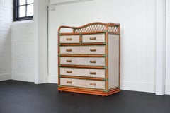 Dal Vera Chest of Drawers Bamboo and Rattan 1970s