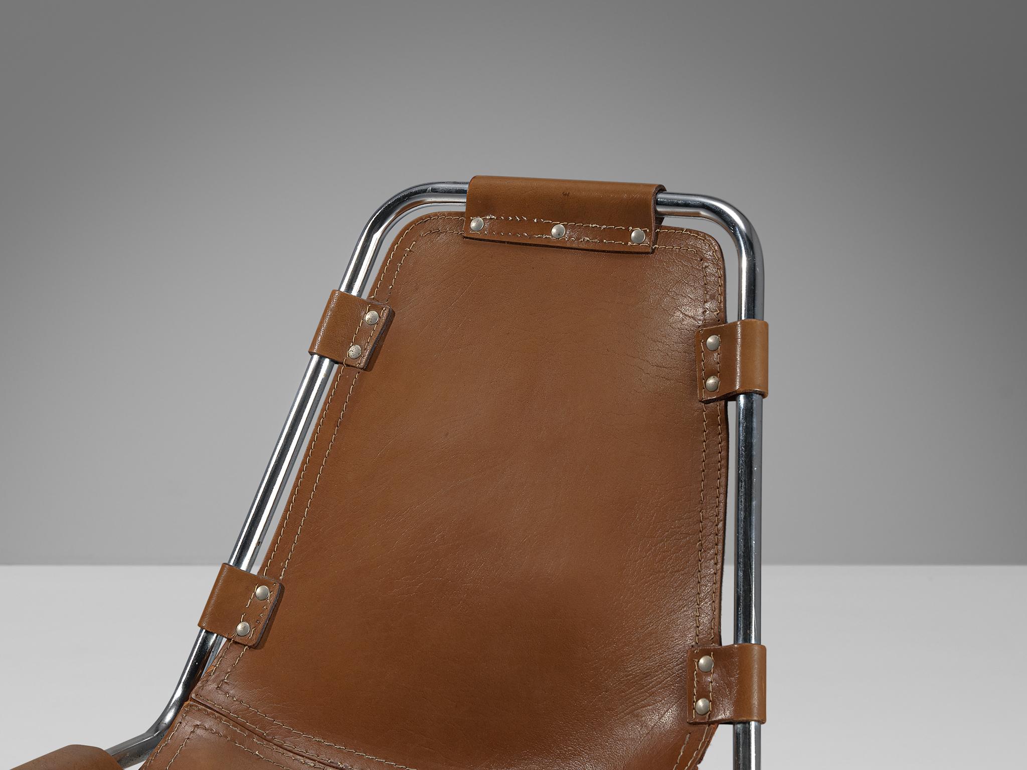 Steel Dal Vera 'Les Arcs' Chair in Leather