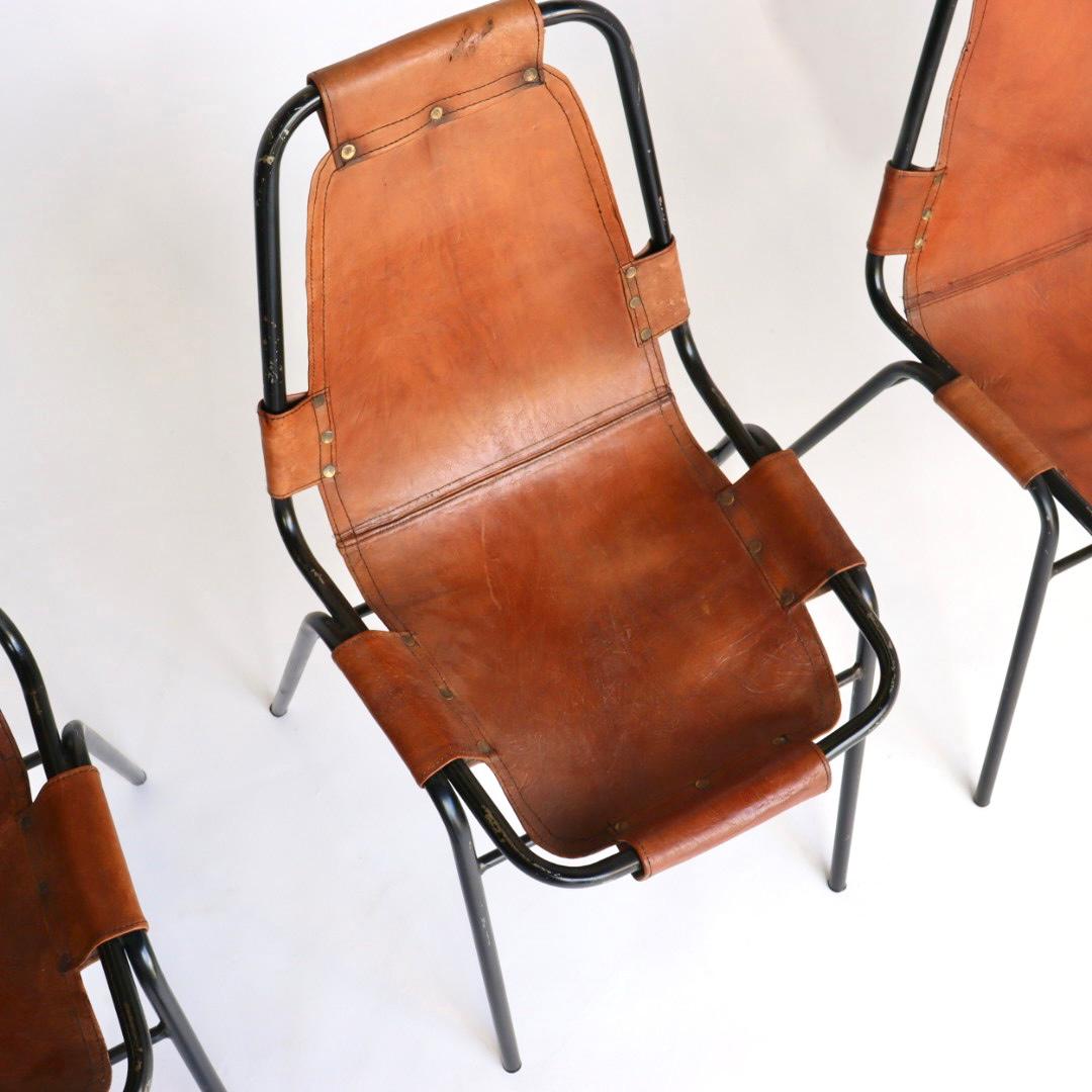 Dal Vera 'Les Arcs' Chairs Selected by Charlotte Perriand, France, 1960s In Good Condition In San Diego, CA