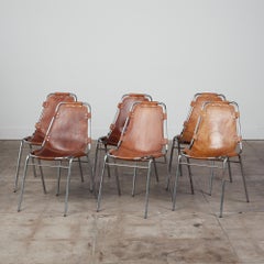 Dal Vera "Les Arcs" Set of Six Chairs Selected by Charlotte Perriand