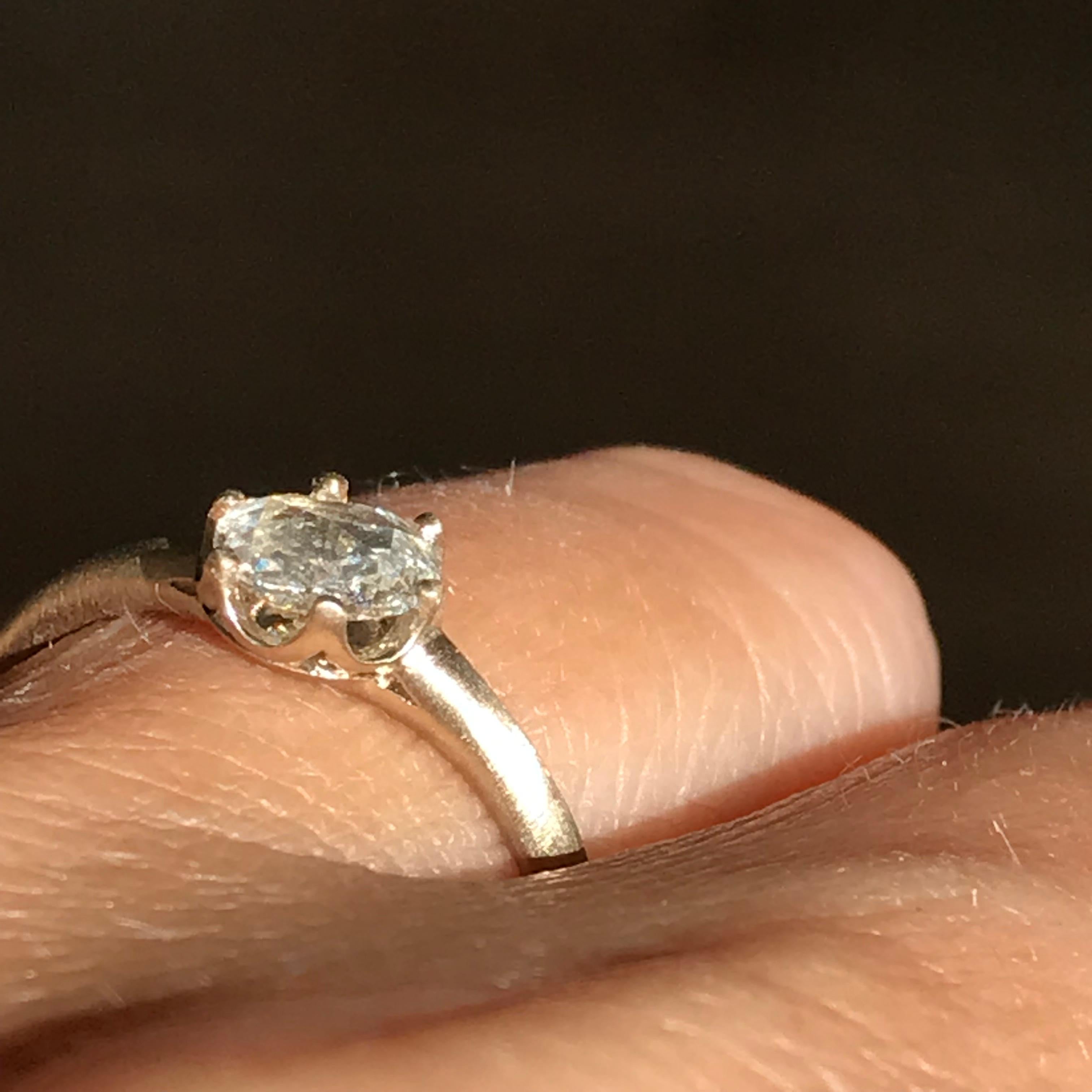 Dalben 0,35 Karat runder Diamant-Goldring mit Rosenschliff im Zustand „Neu“ im Angebot in Como, IT