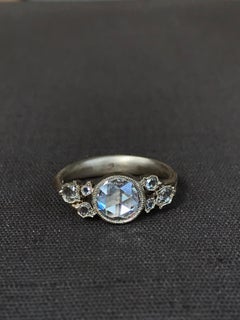 Dalben 0.97 Carat round Shape certified Rose Cut Diamond Gold Ring