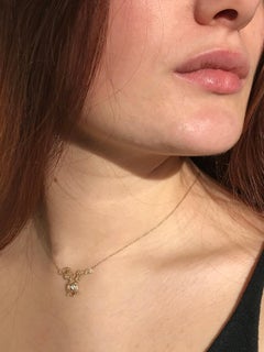 Dalben 1.5 Carat Pear Shape Diamond White Gold Necklace