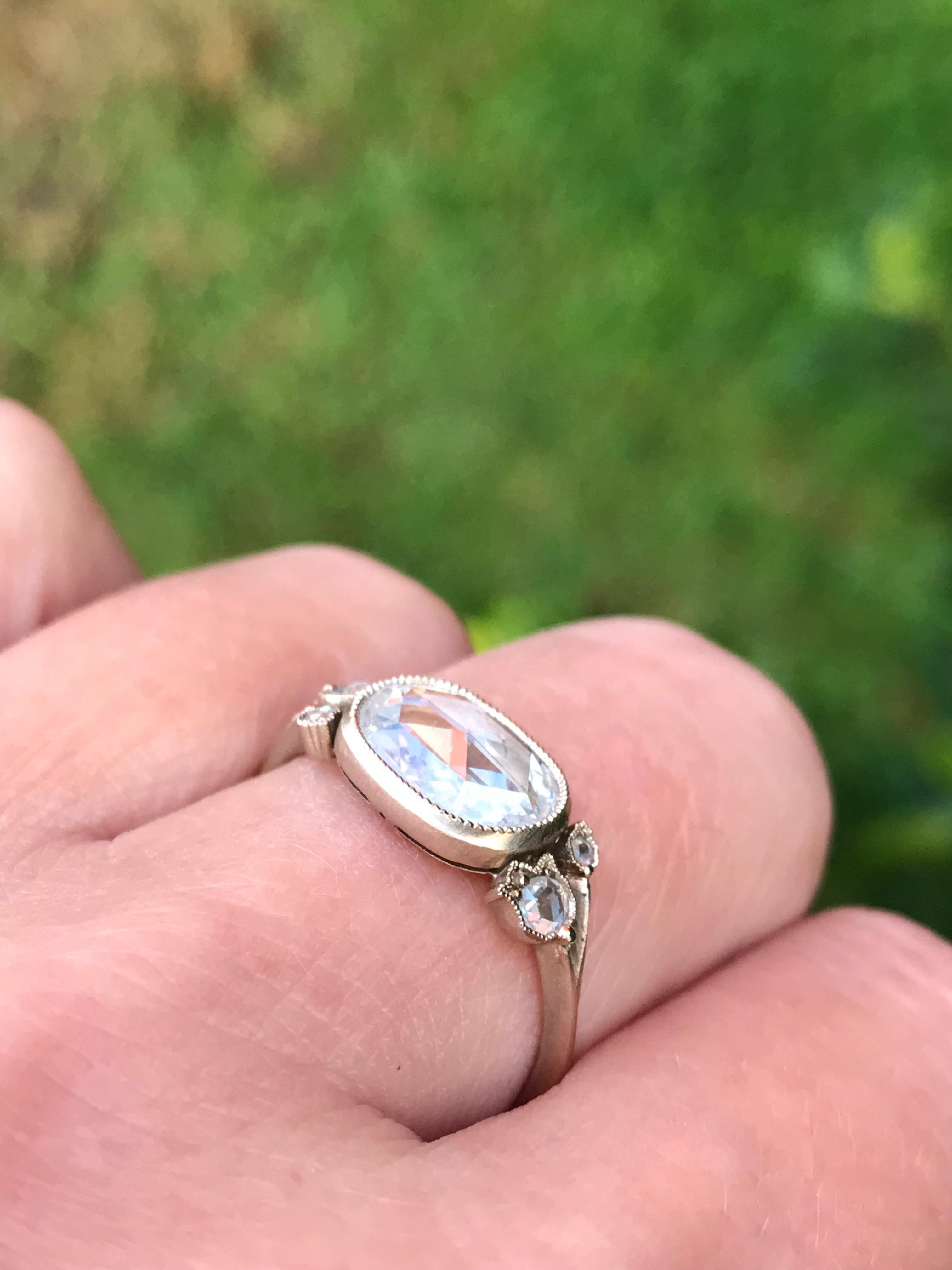 Dalben 1,51 Karat Kissenform Diamantring mit Rosenschliff Gold im Zustand „Neu“ in Como, IT