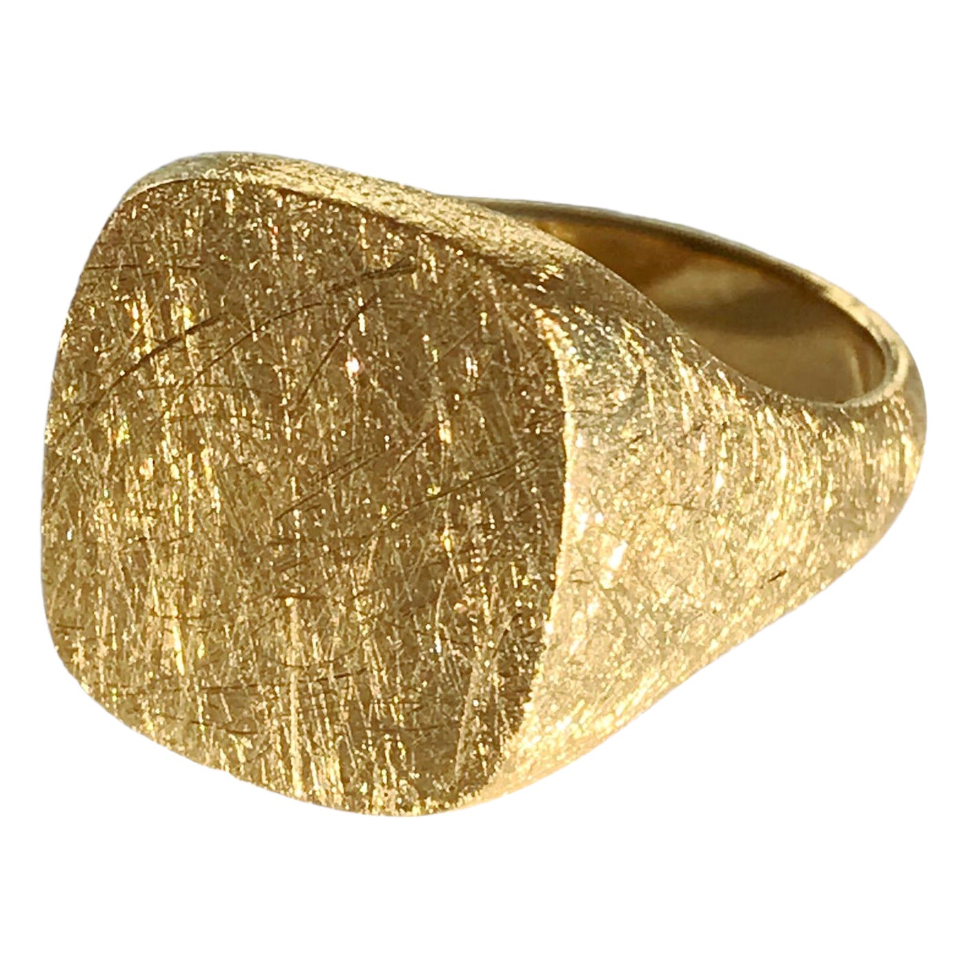 Anillo de sello Dalben de oro amarillo de 18 quilates