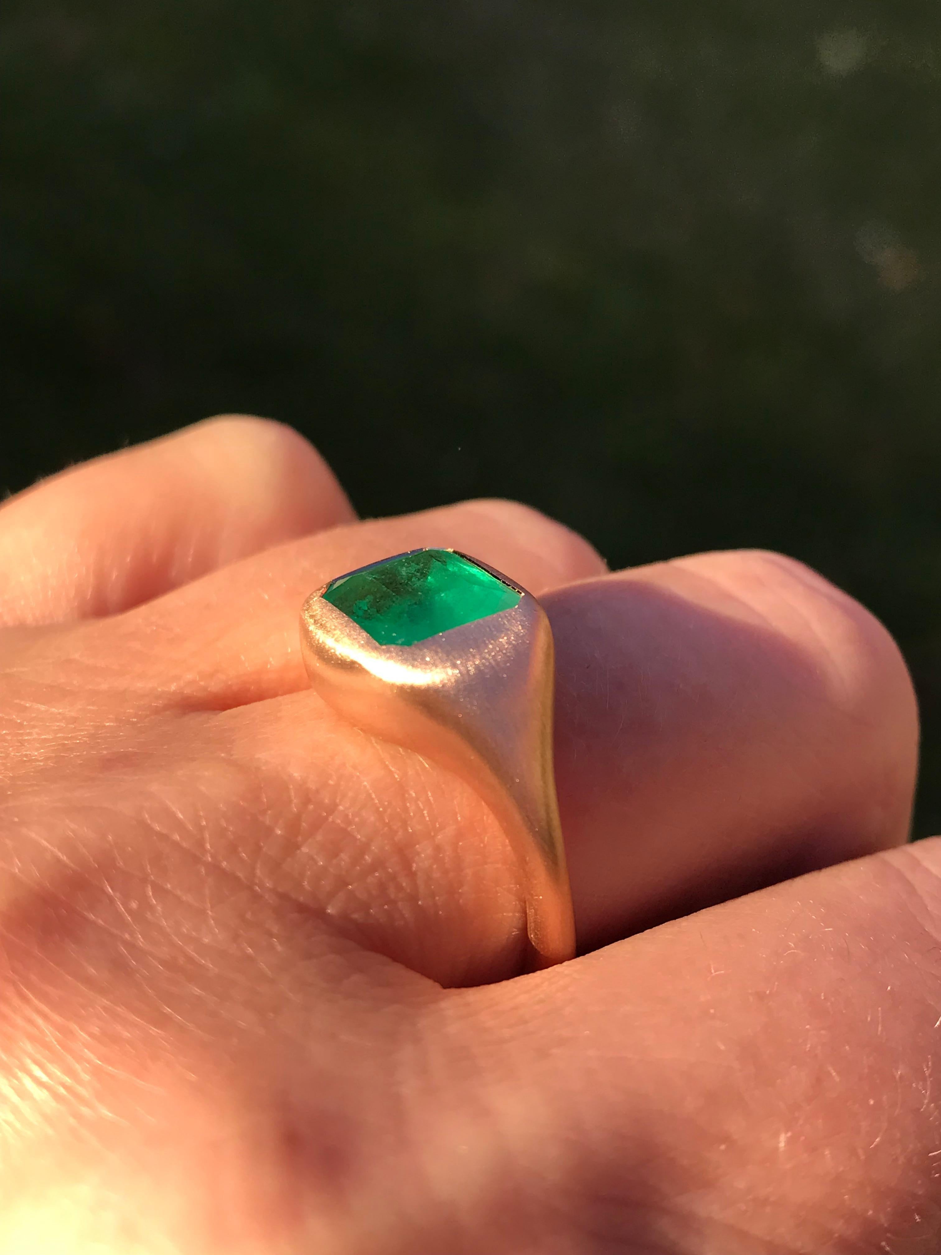Dalben 2,46 Karat kolumbianischer Smaragd-Ring aus Roségold im Angebot 10