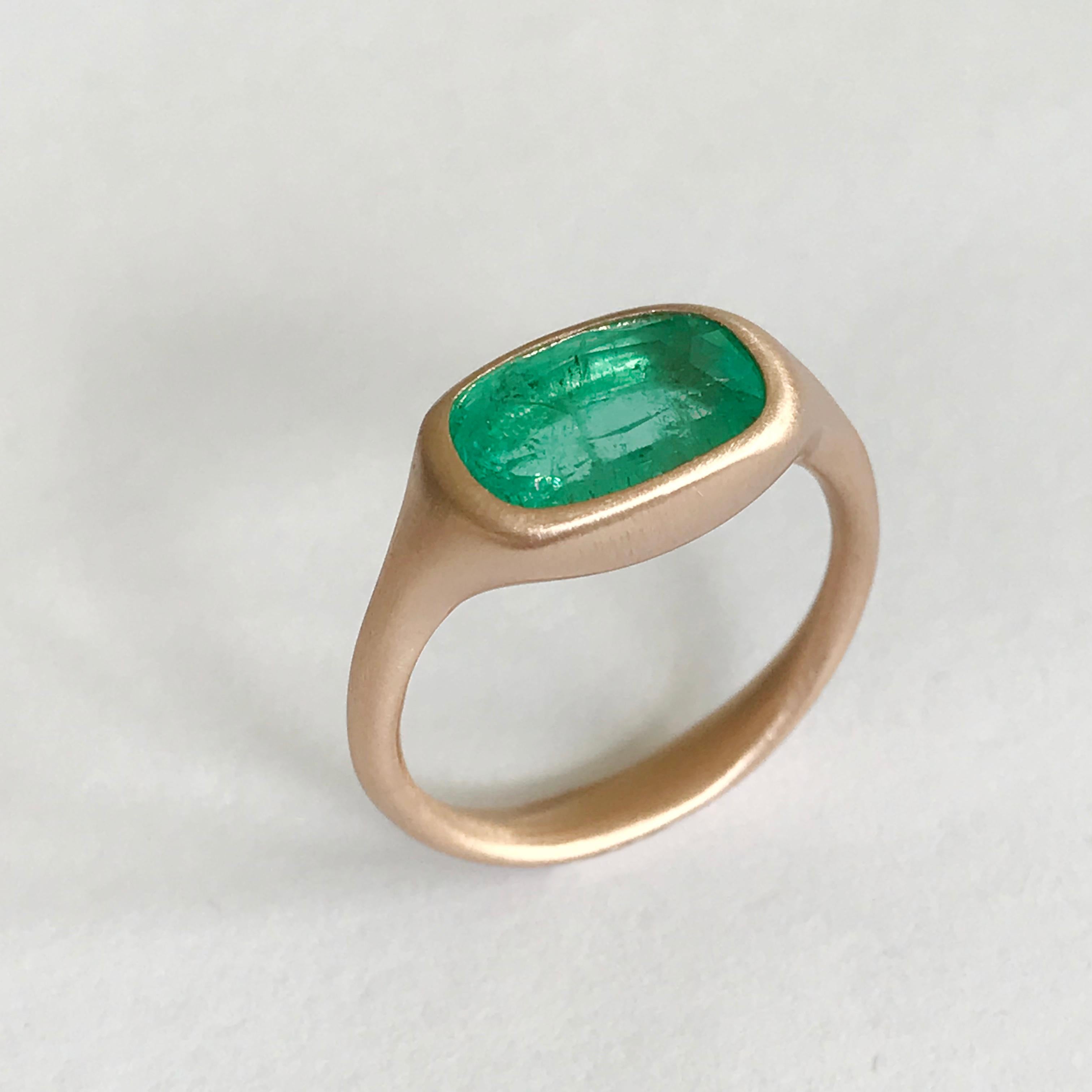 Dalben 2, 65 Carat Emerald Rose Gold Ring For Sale 4