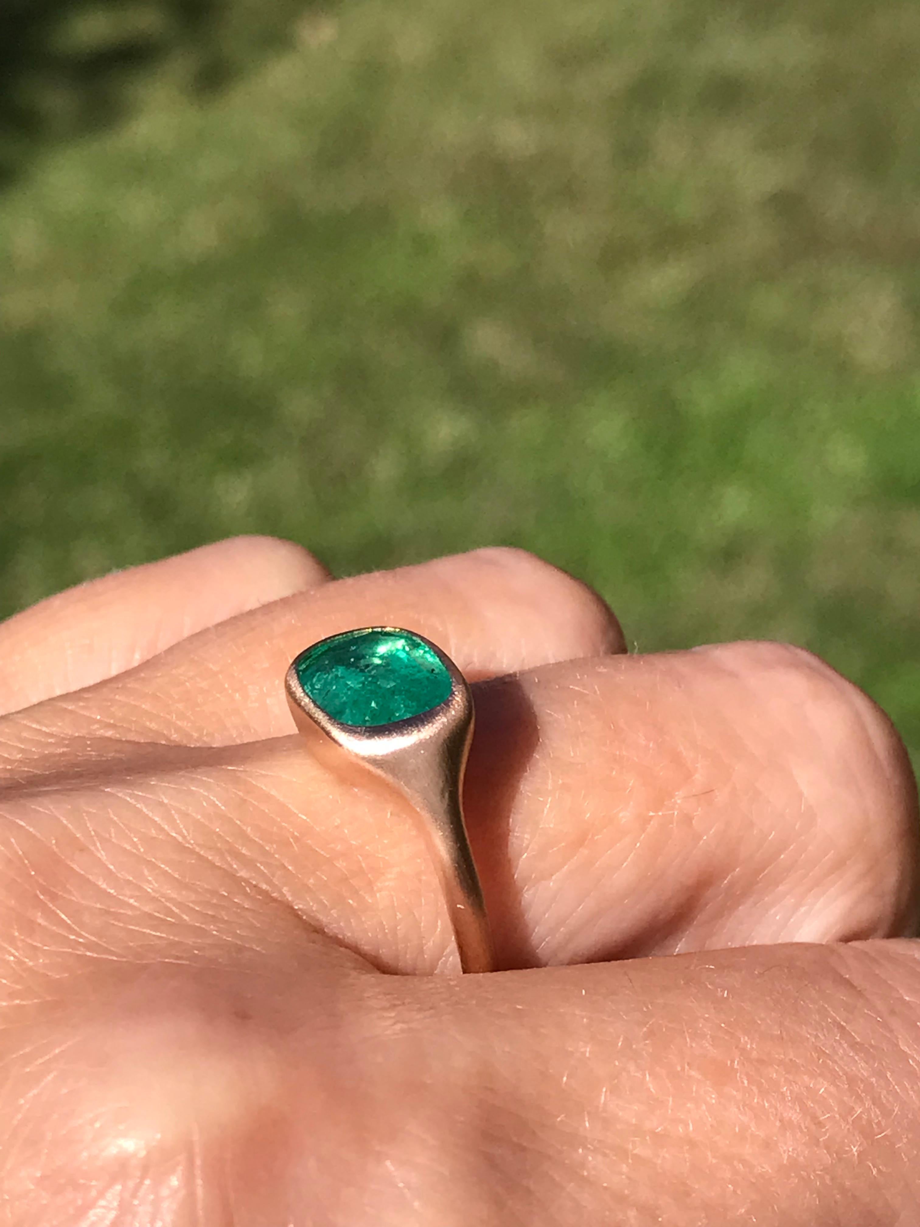 Dalben 2, 65 Karat Smaragd-Ring aus Roségold Damen im Angebot