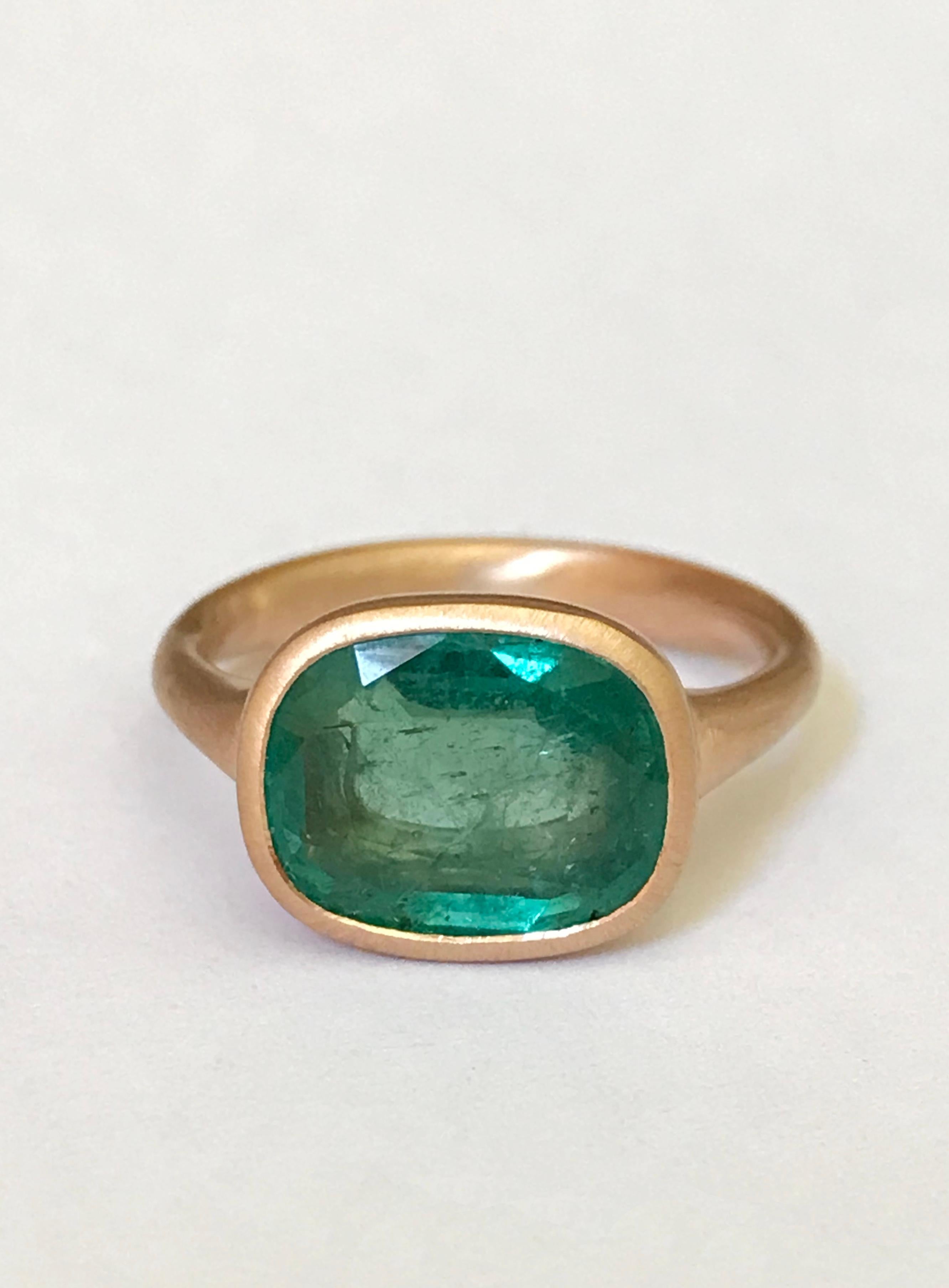 Dalben 4, 07 Carat Emerald Rose Gold Ring 4