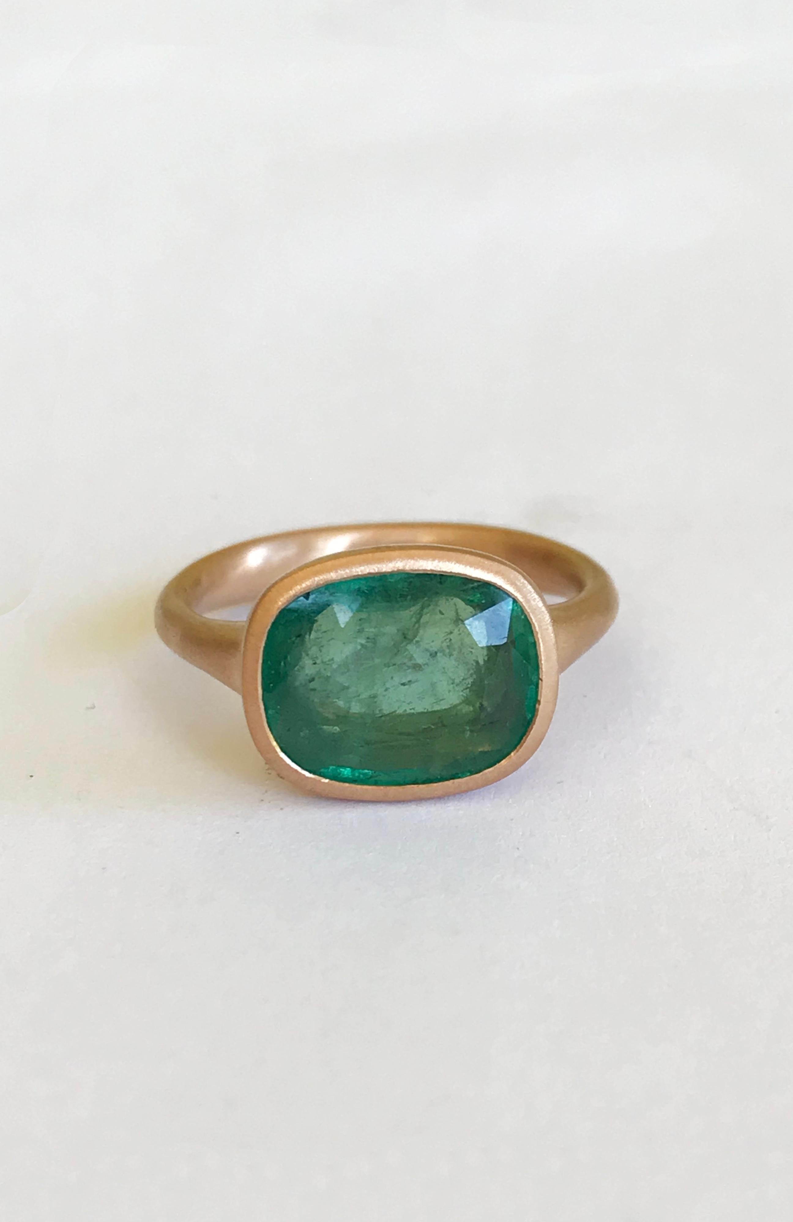 Dalben 4, 07 Carat Emerald Rose Gold Ring 6