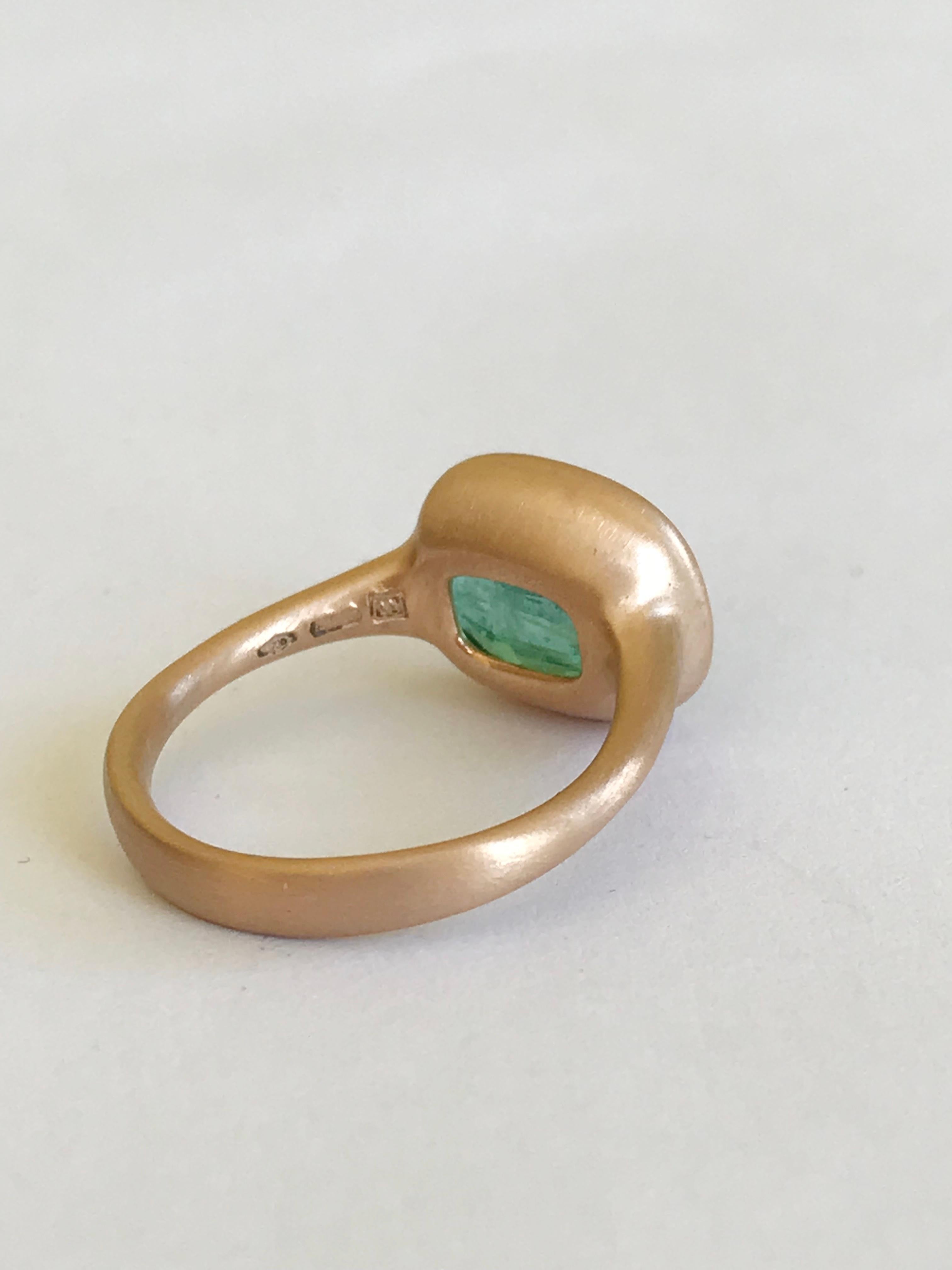 Dalben 4, 07 Carat Emerald Rose Gold Ring 7