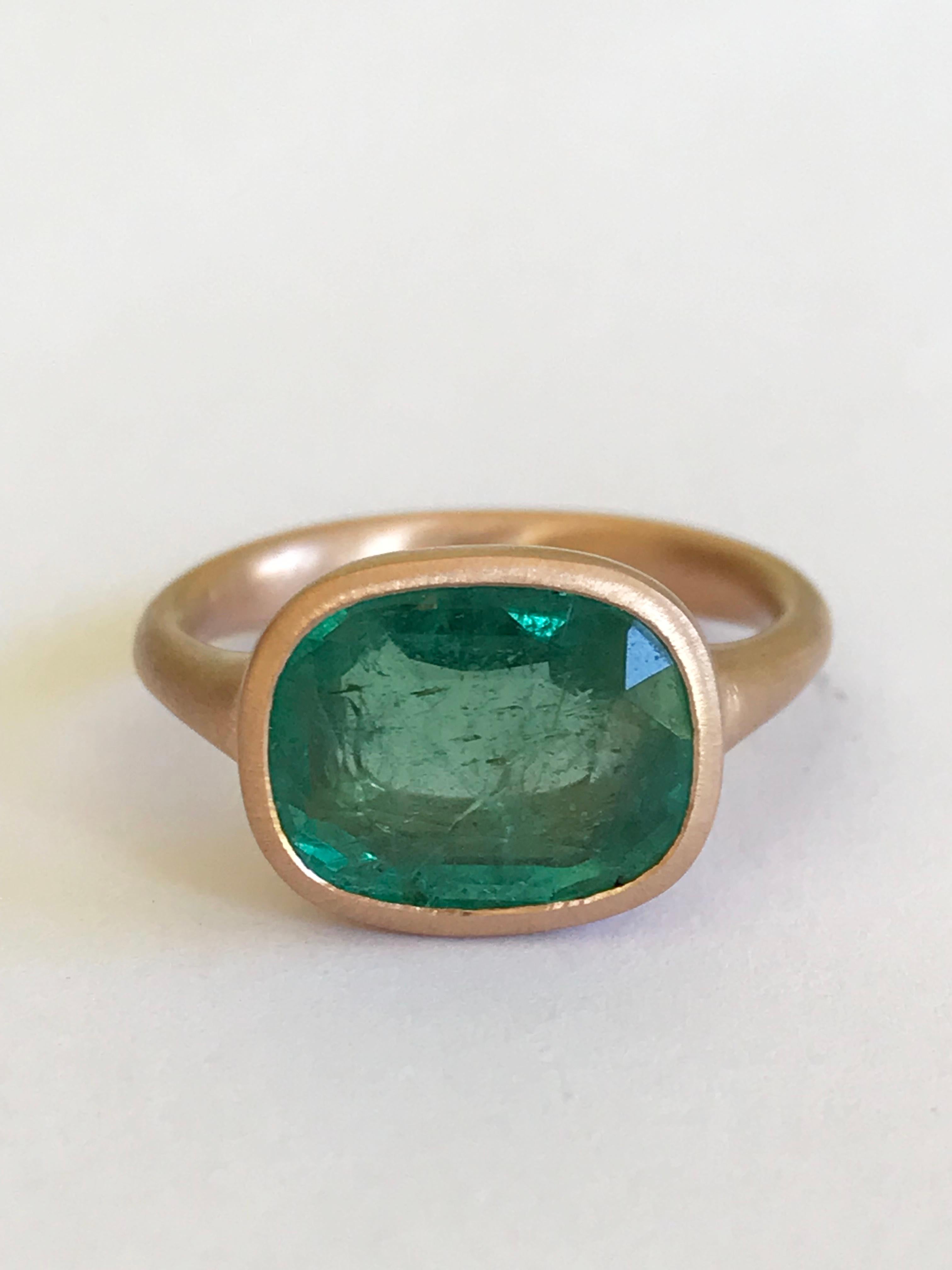 Dalben 4, 07 Carat Emerald Rose Gold Ring 9
