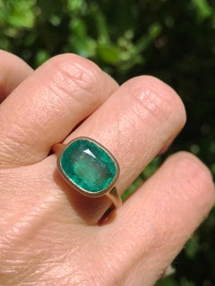 Dalben 4, 07 Carat Emerald Rose Gold Ring