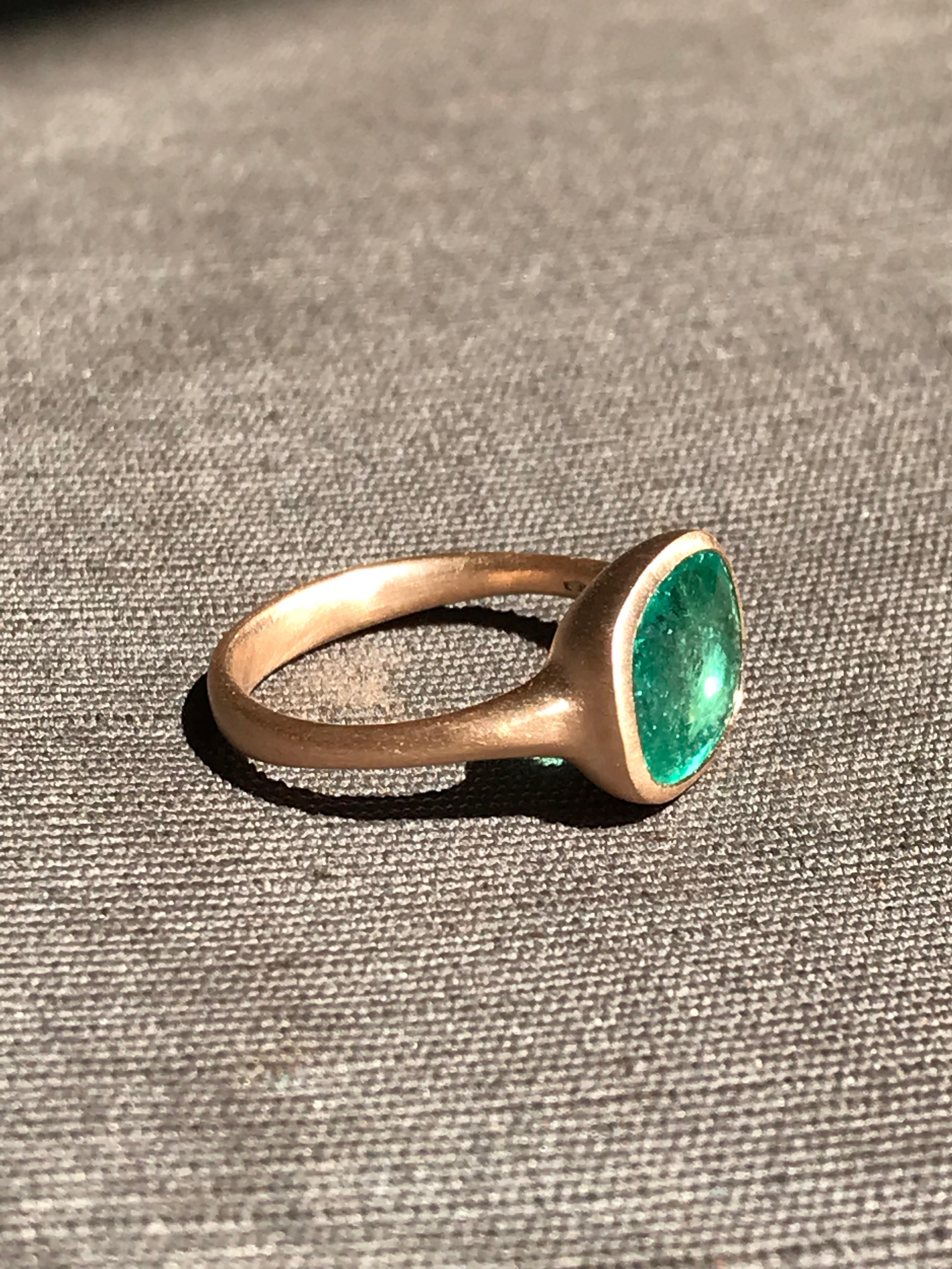 Women's Dalben 4, 07 Carat Emerald Rose Gold Ring