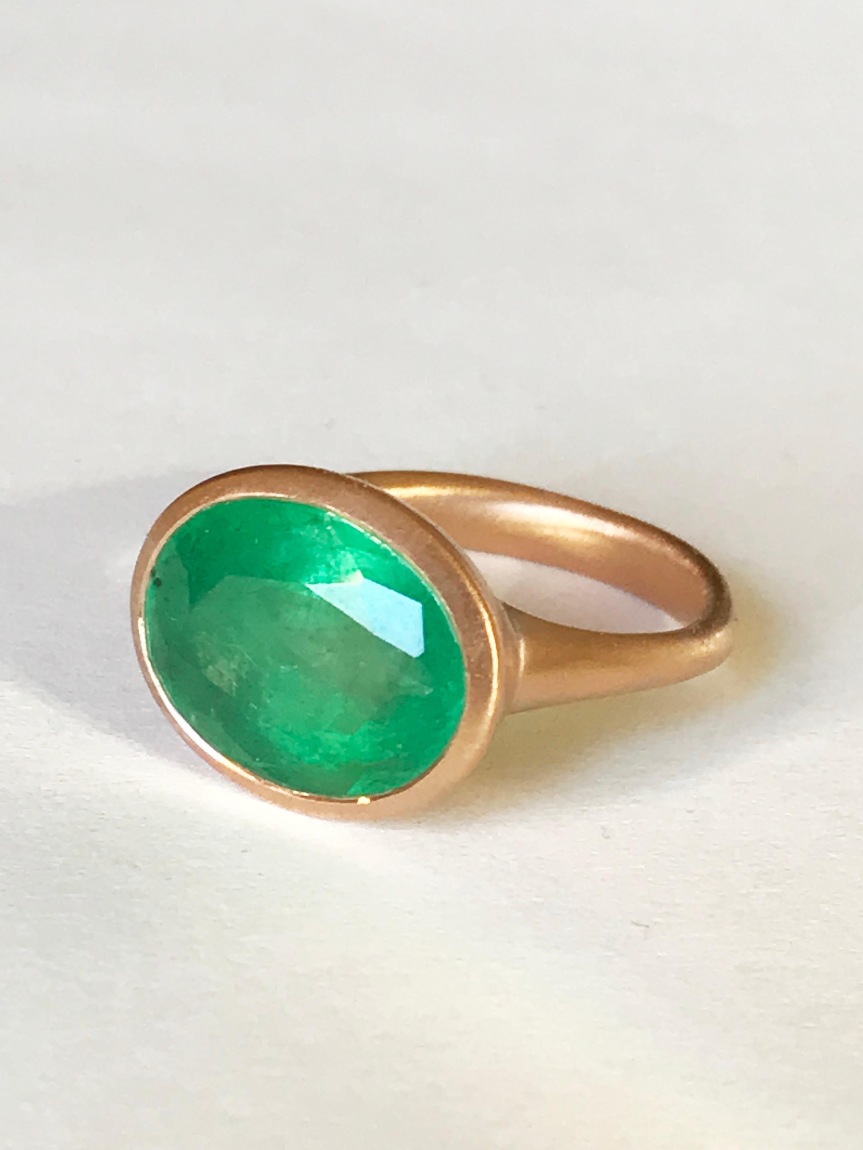 Oval Cut Dalben 6.63 Carat Oval  Rose Gold Ring