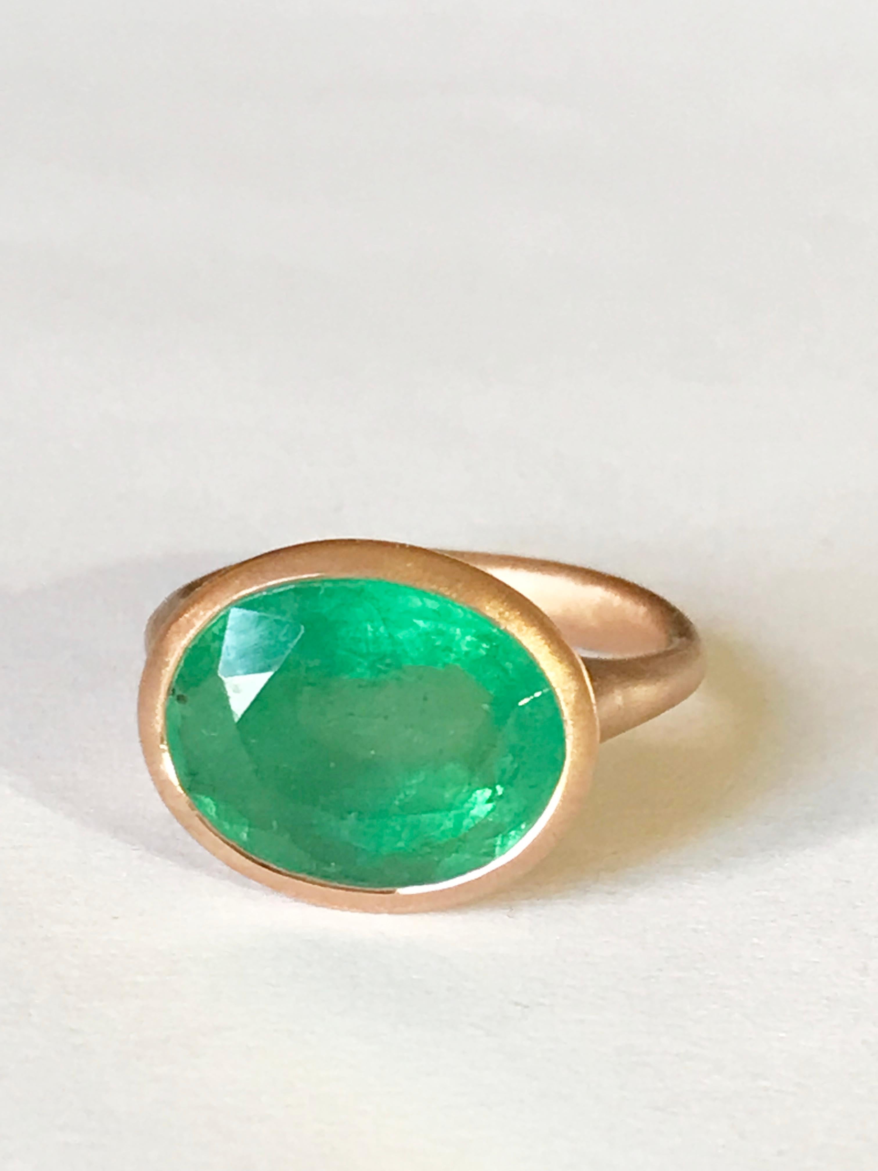 Dalben 6.63 Carat Oval  Rose Gold Ring In New Condition In Como, IT