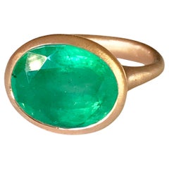 Dalben 6.63 Carat Oval  Rose Gold Ring