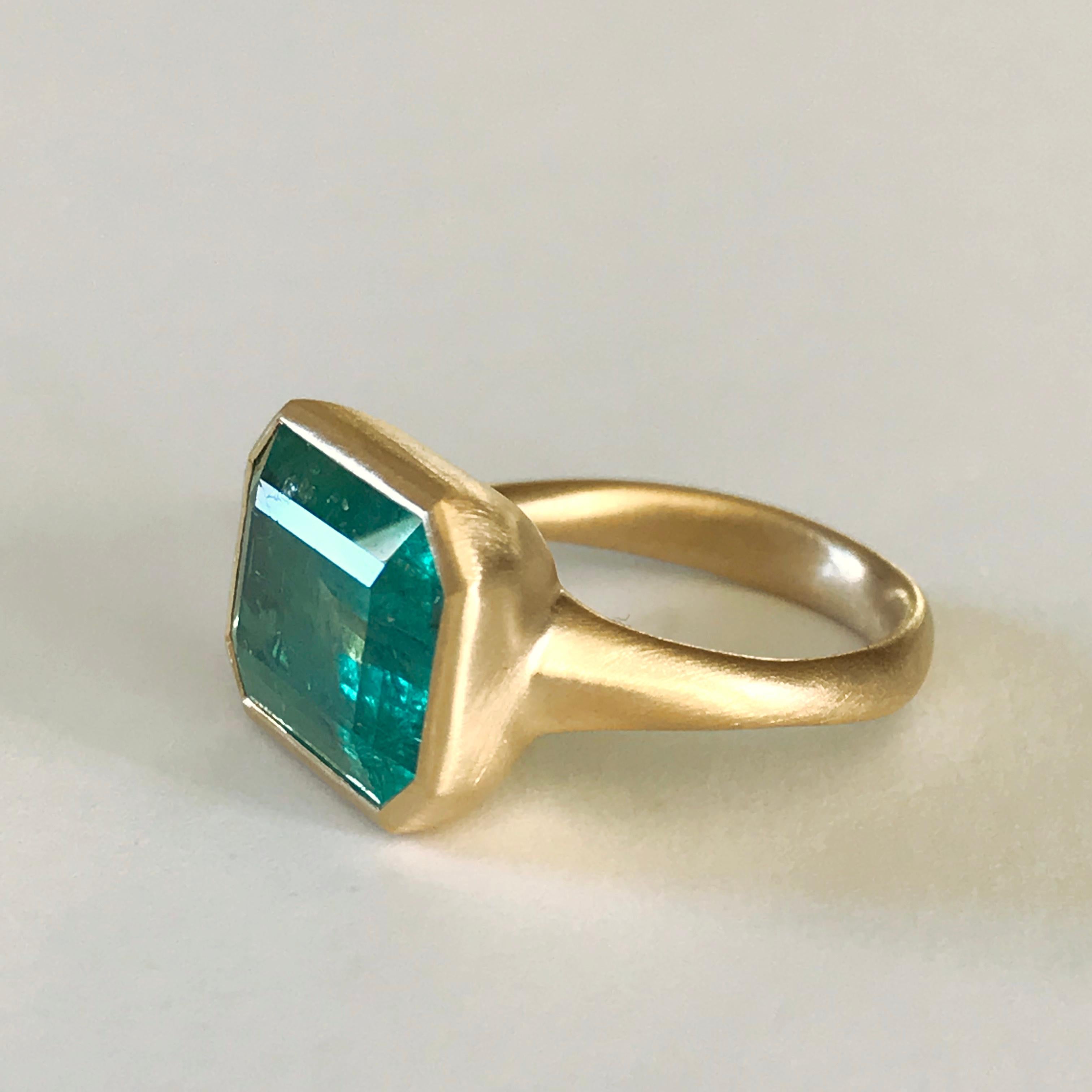 Dalben 7,20 Karat Smaragd Gelbgold Ring 5