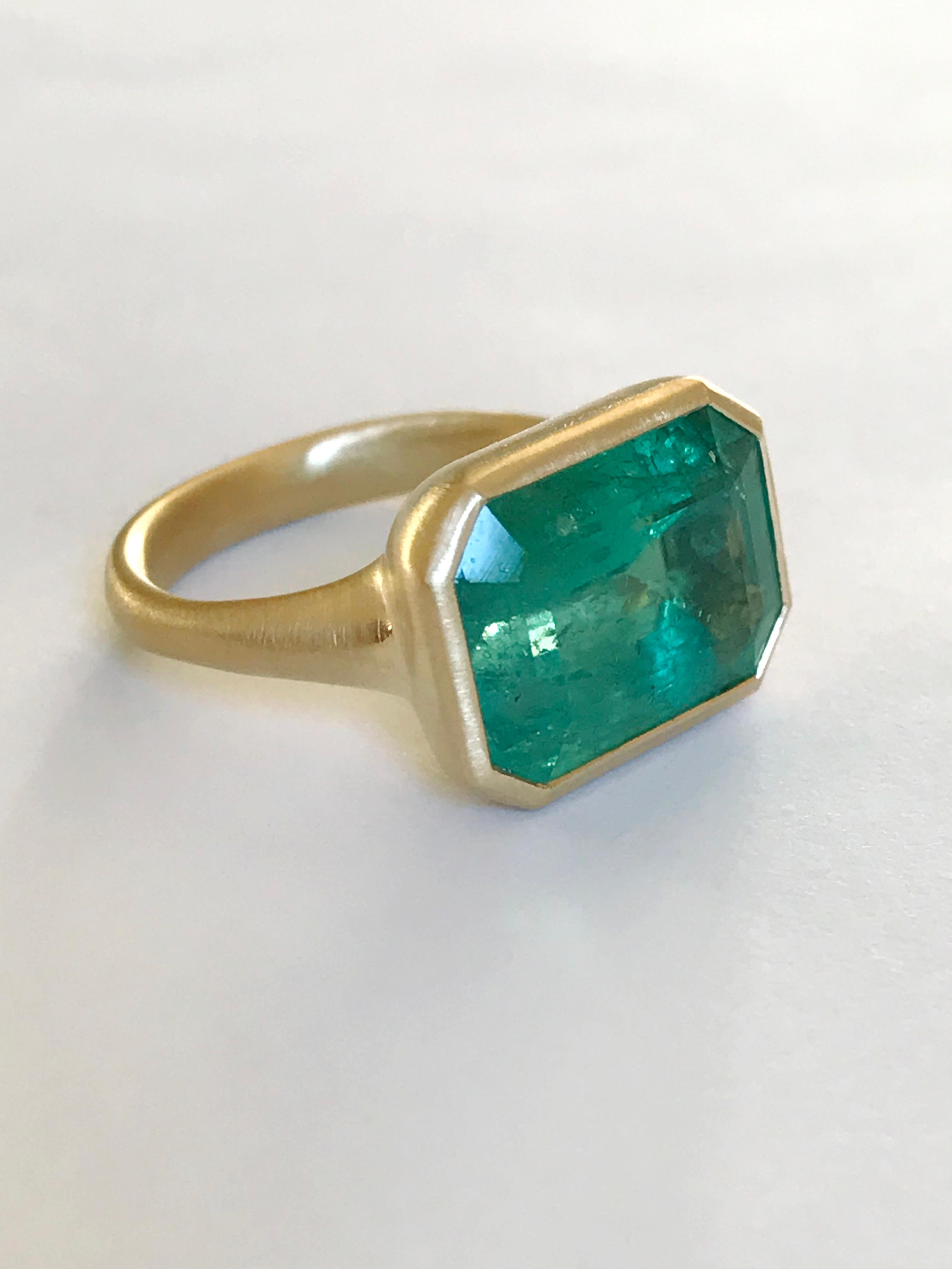 Dalben 7,20 Karat Smaragd Gelbgold Ring 6