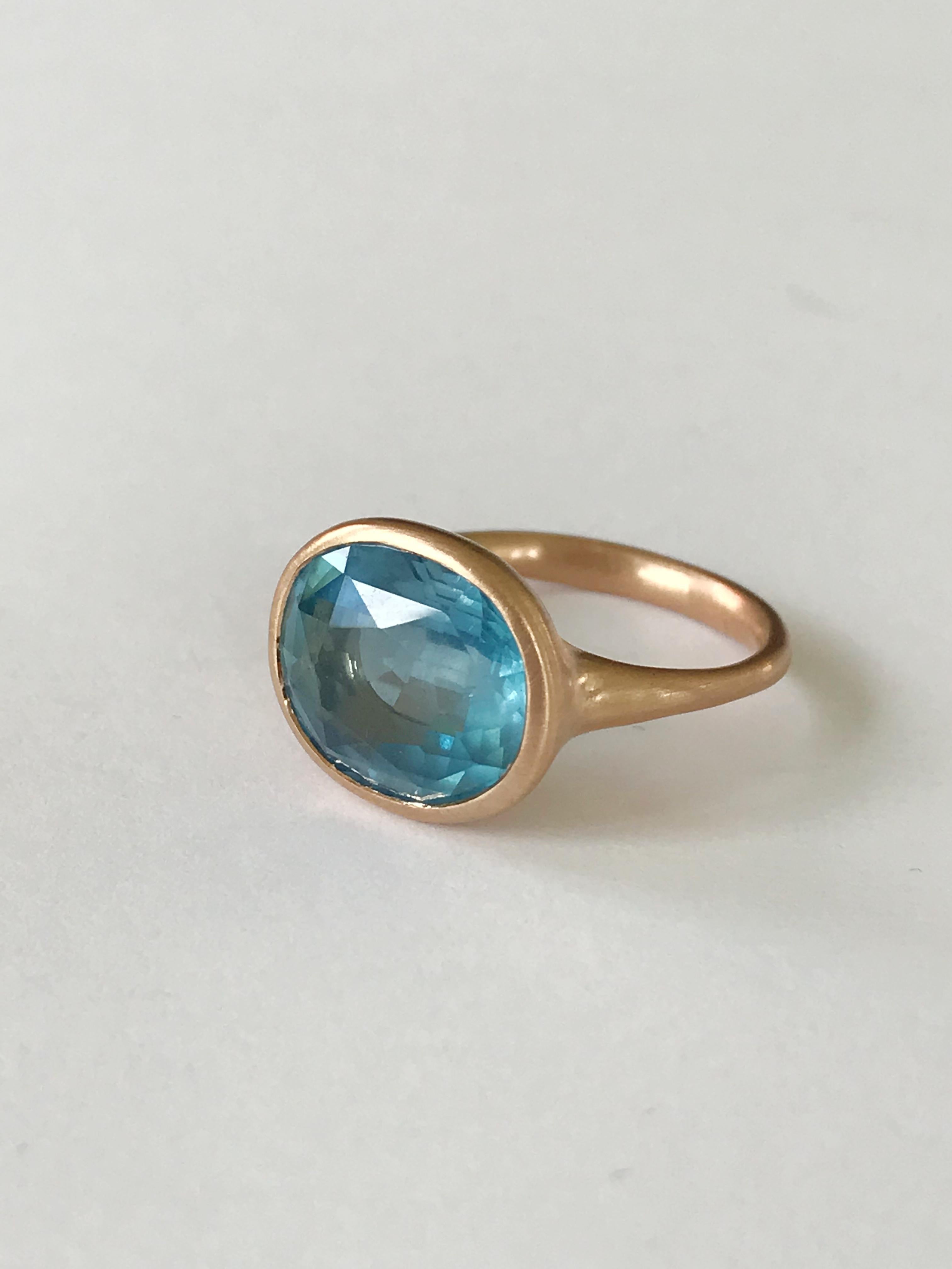 Women's Dalben Aquamarine Rose Gold Ring
