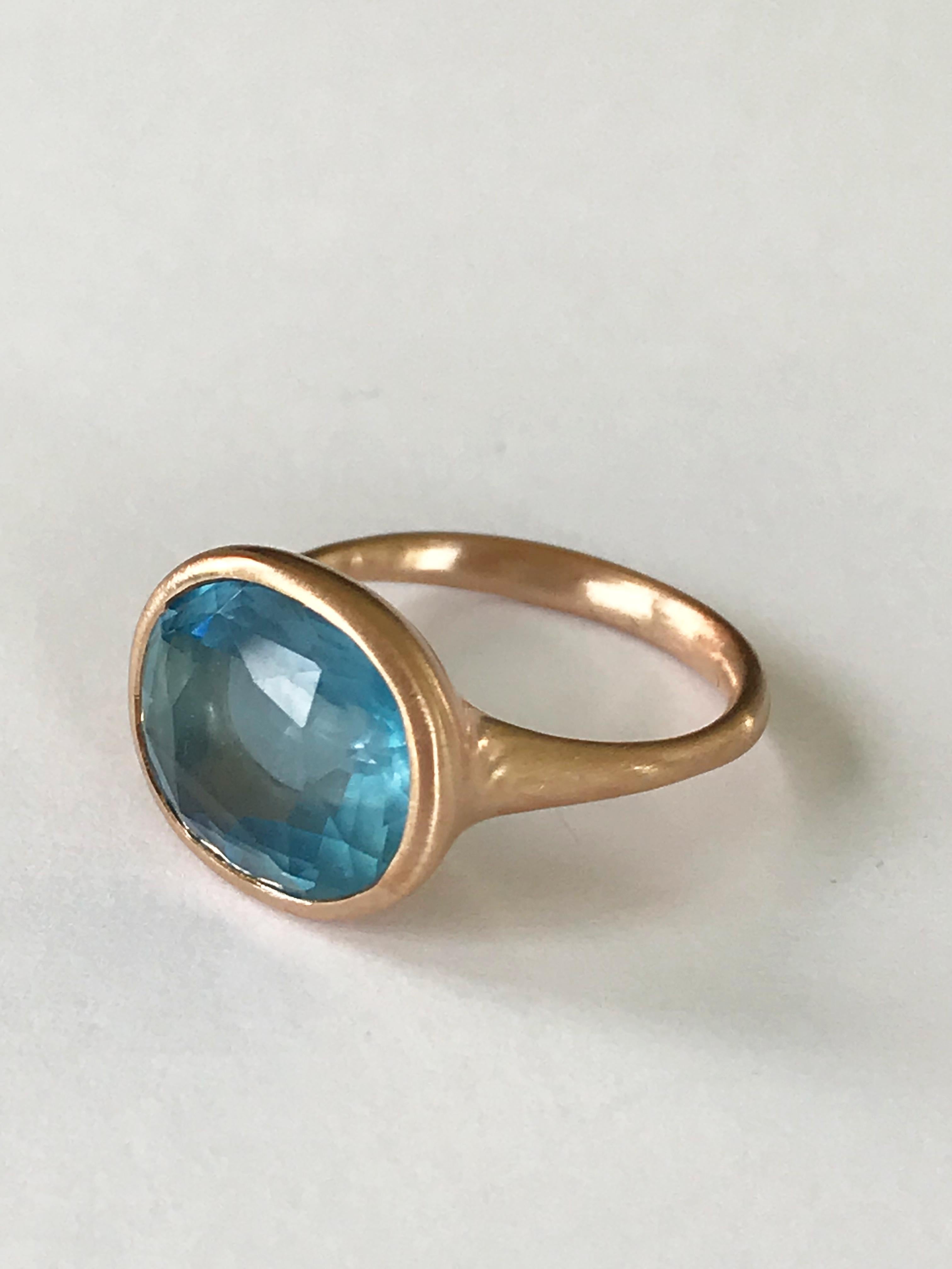 Dalben Aquamarine Rose Gold Ring 1