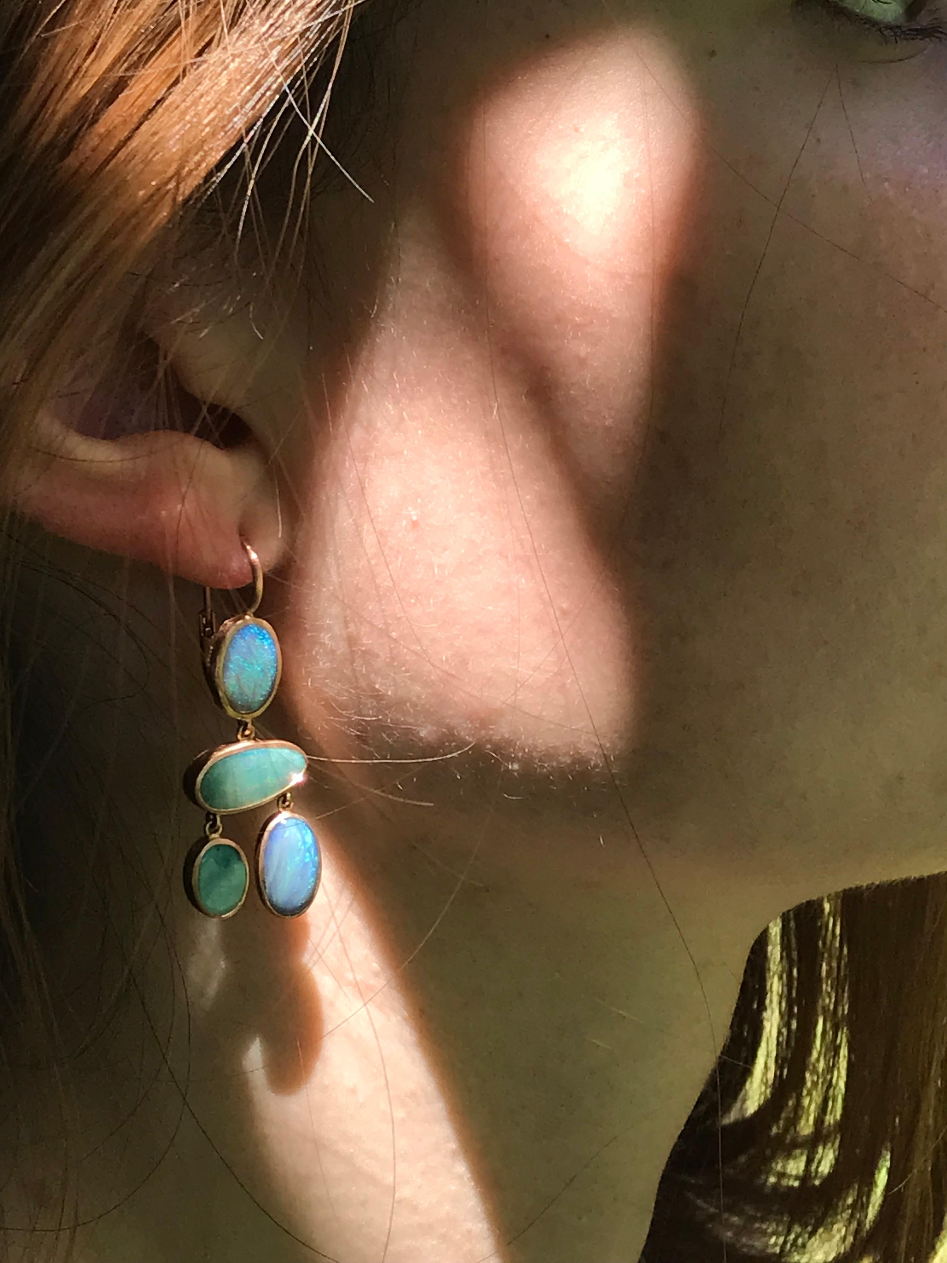 boulder opal earrings