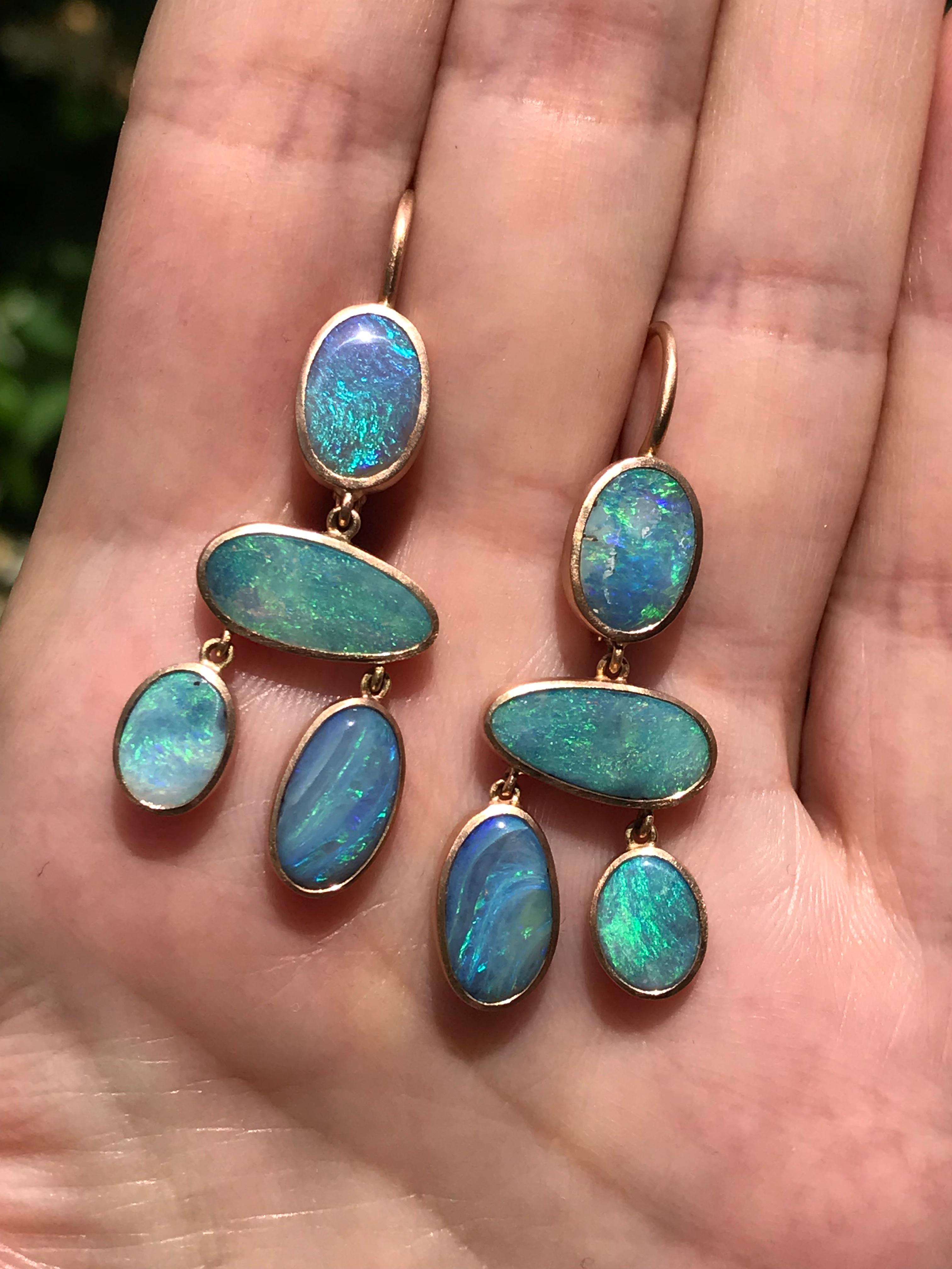 boulder opal earrings