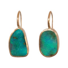 Dalben Australian Boulder Opal Rose Gold Earrings