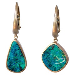 Dalben Australian Boulder Opal Rose Gold Earrings