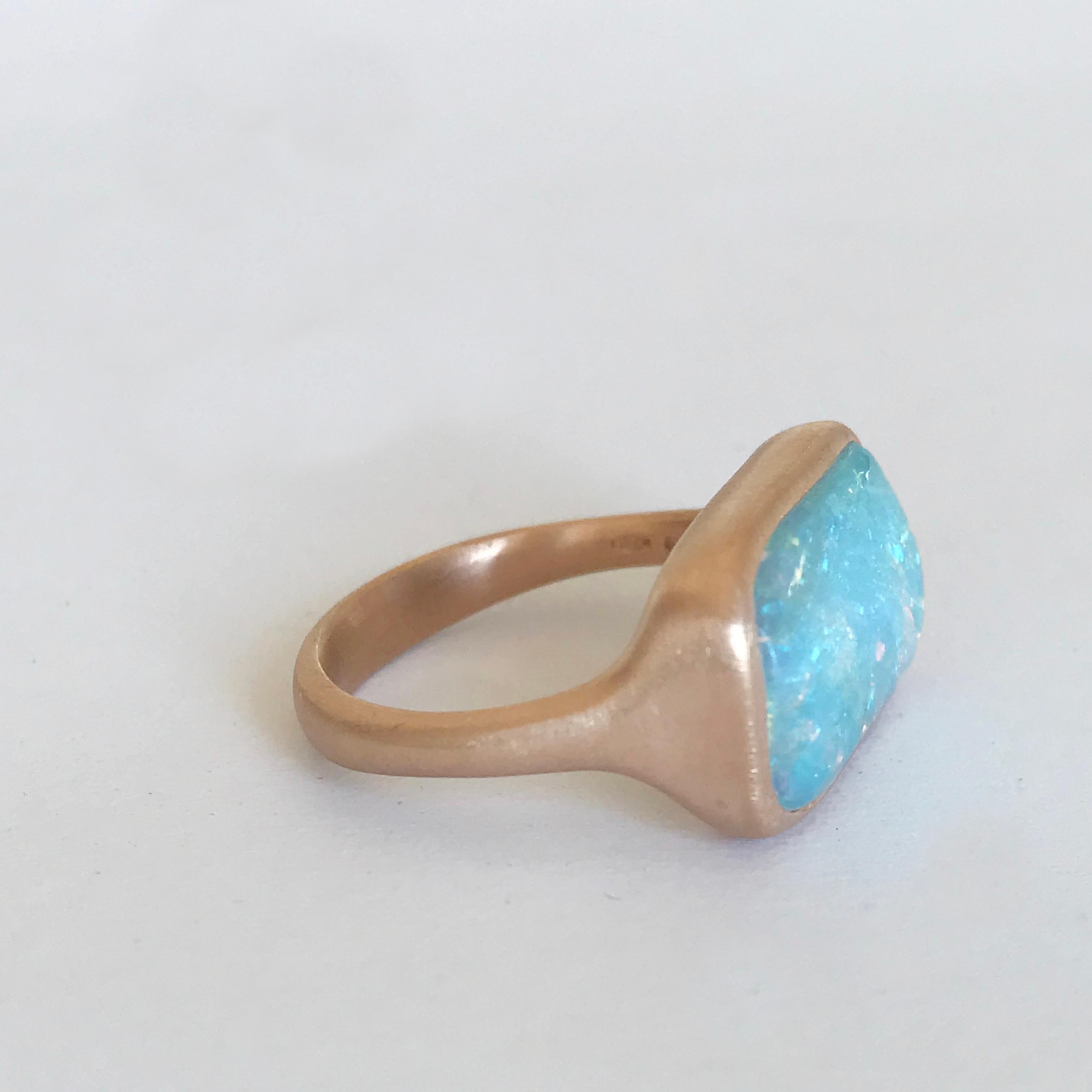 Dalben Australian Boulder Opal Rose Gold Ring 4